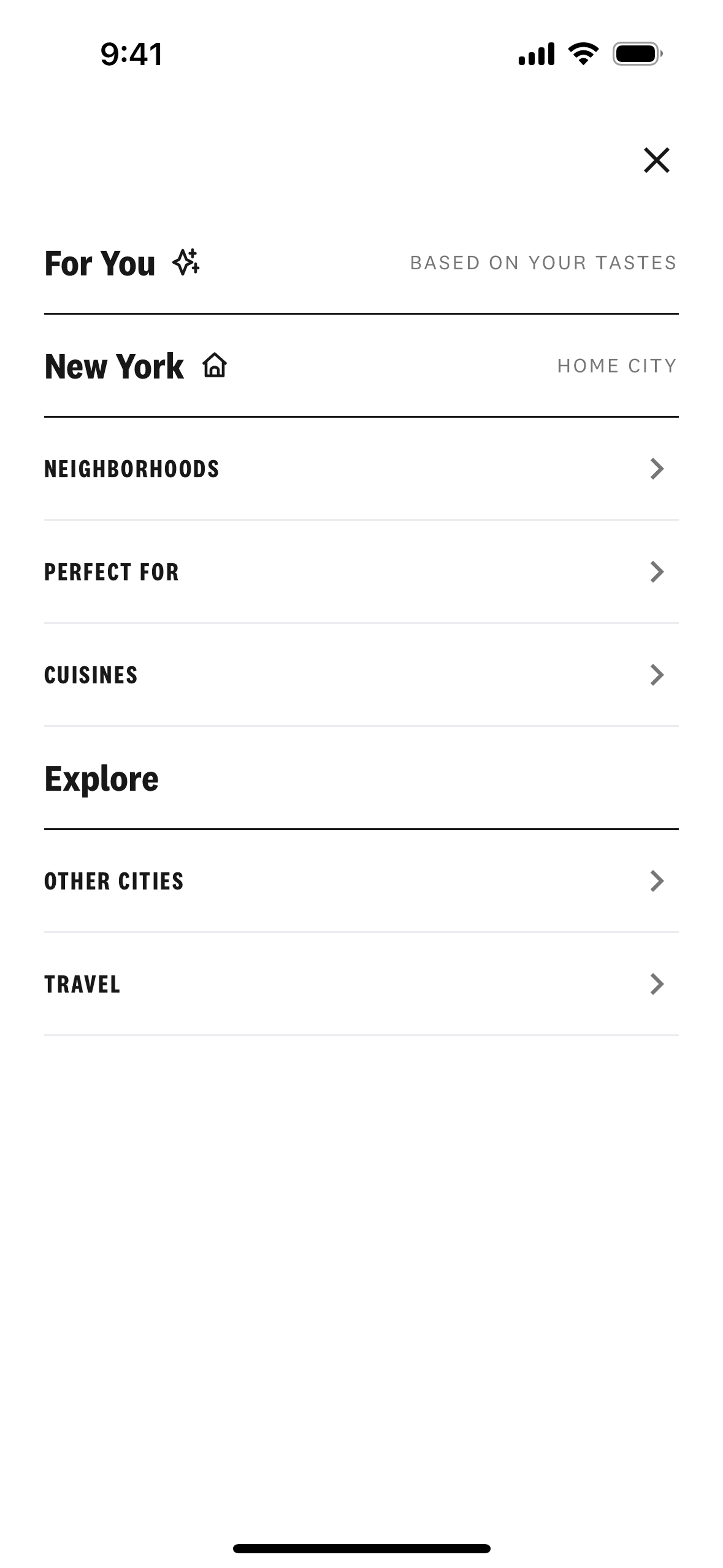 The Infatuation iOS Food & Drink interface screenshot 13