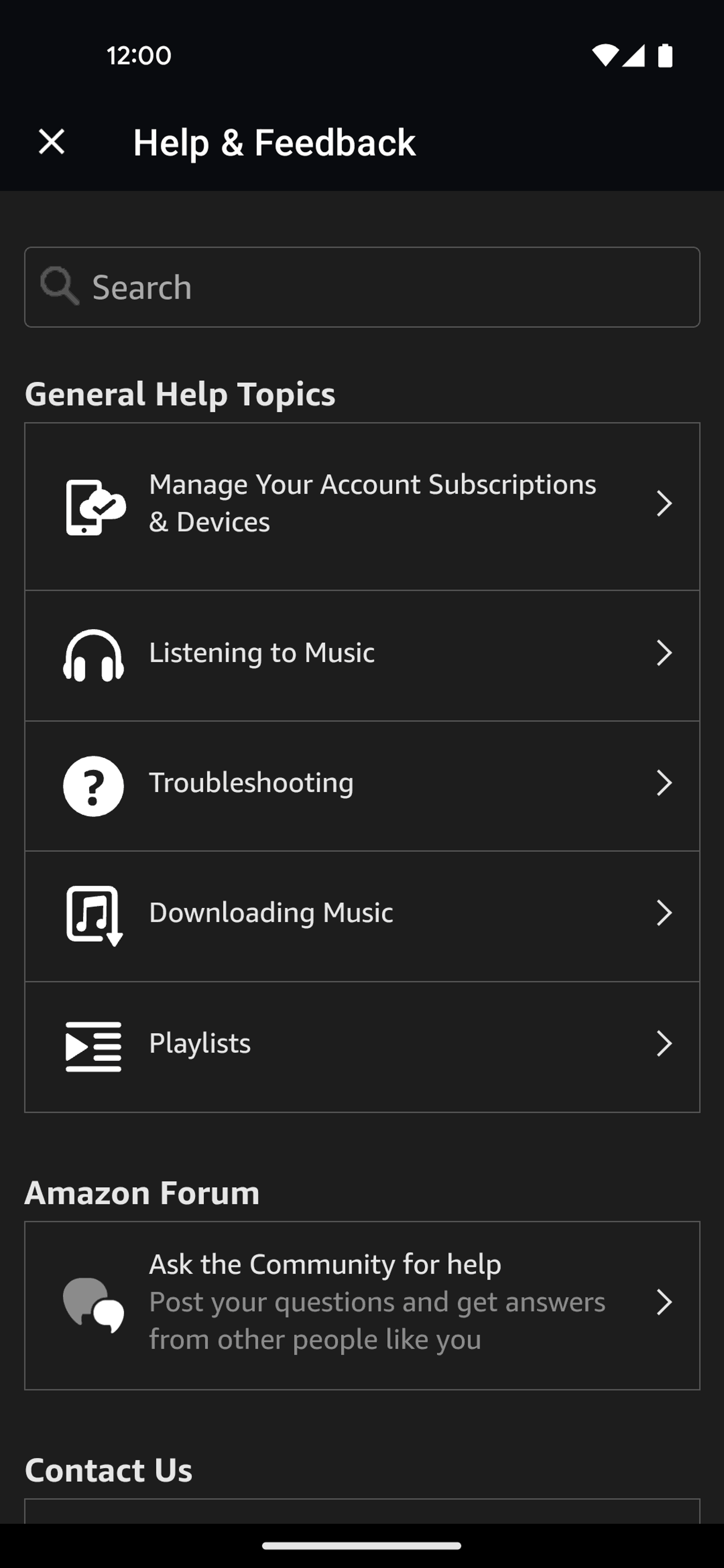Amazon Music Android Music & Audio interface screenshot 22