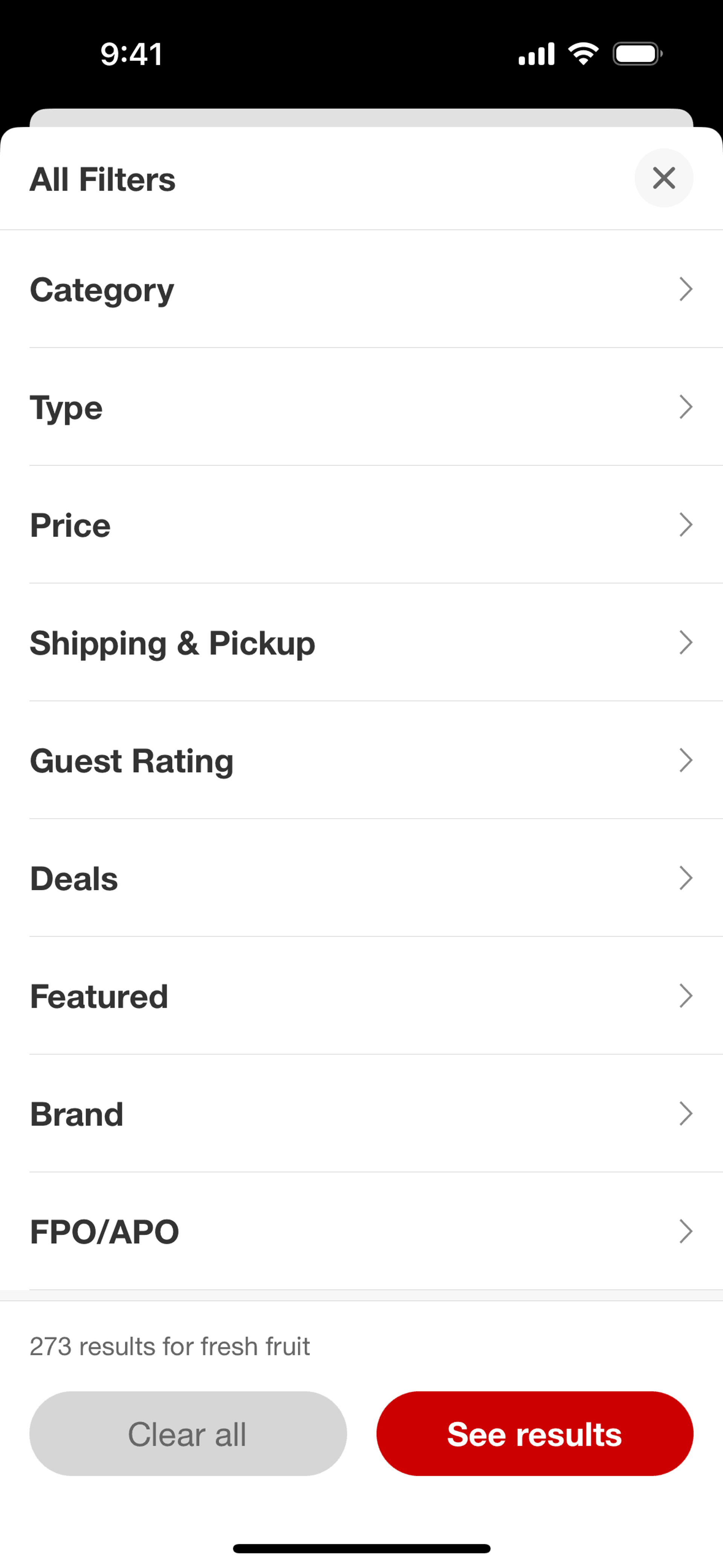 Target iOS Shopping interface screenshot 12