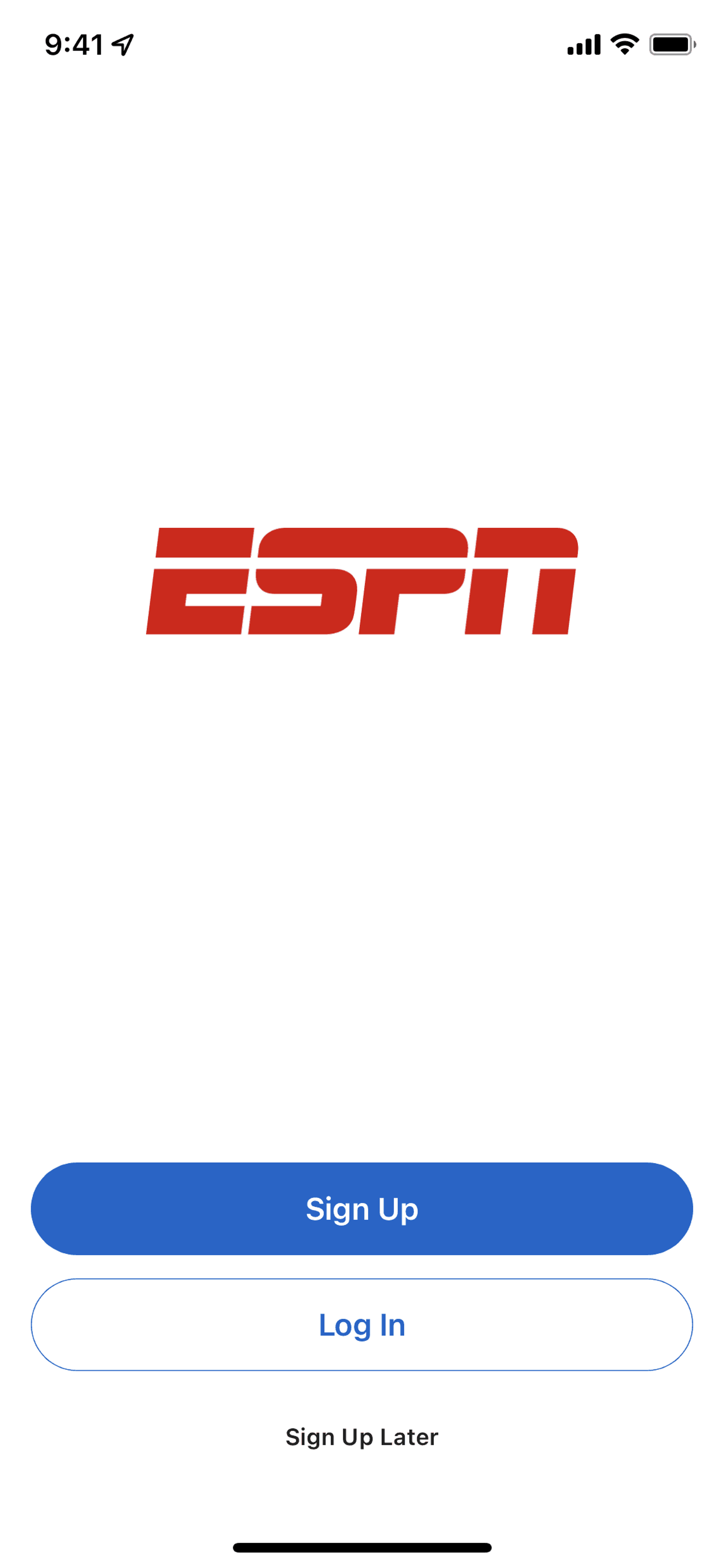 ESPN iOS Sports interface screenshot 1
