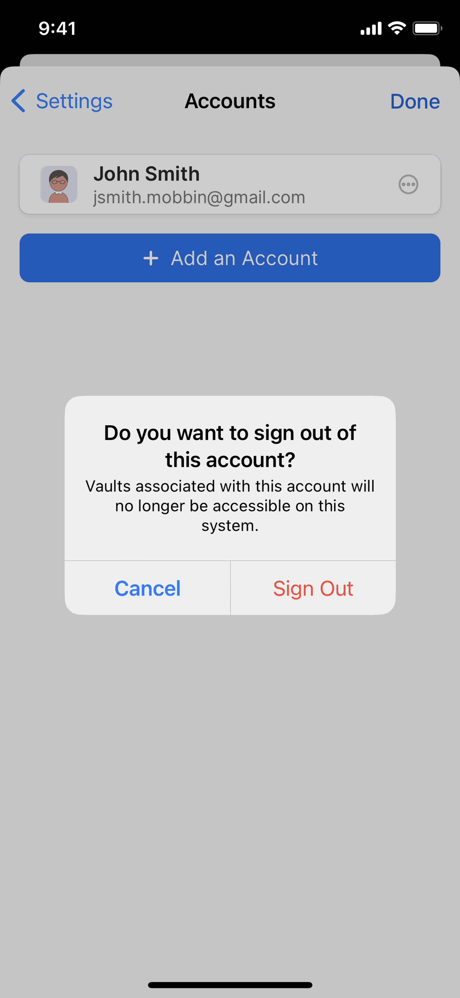 1Password iOS Productivity interface screenshot 15