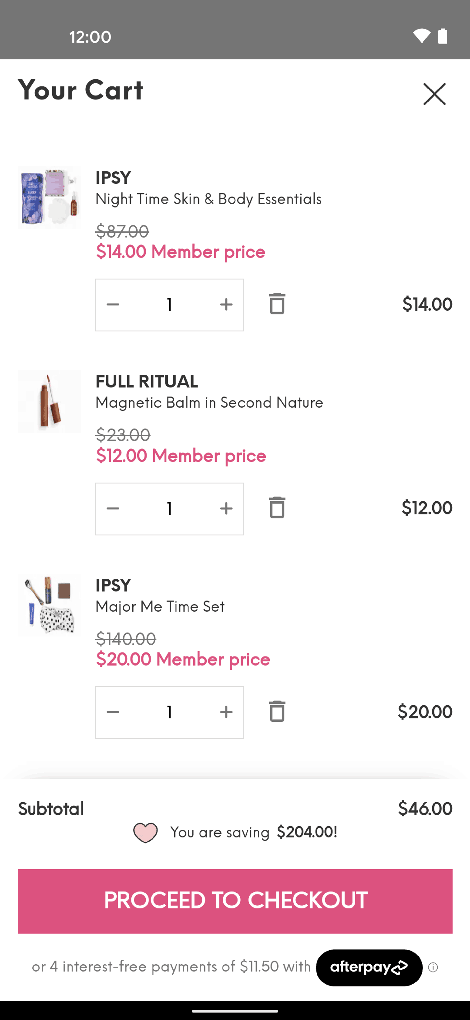 IPSY Android Shopping interface screenshot 20