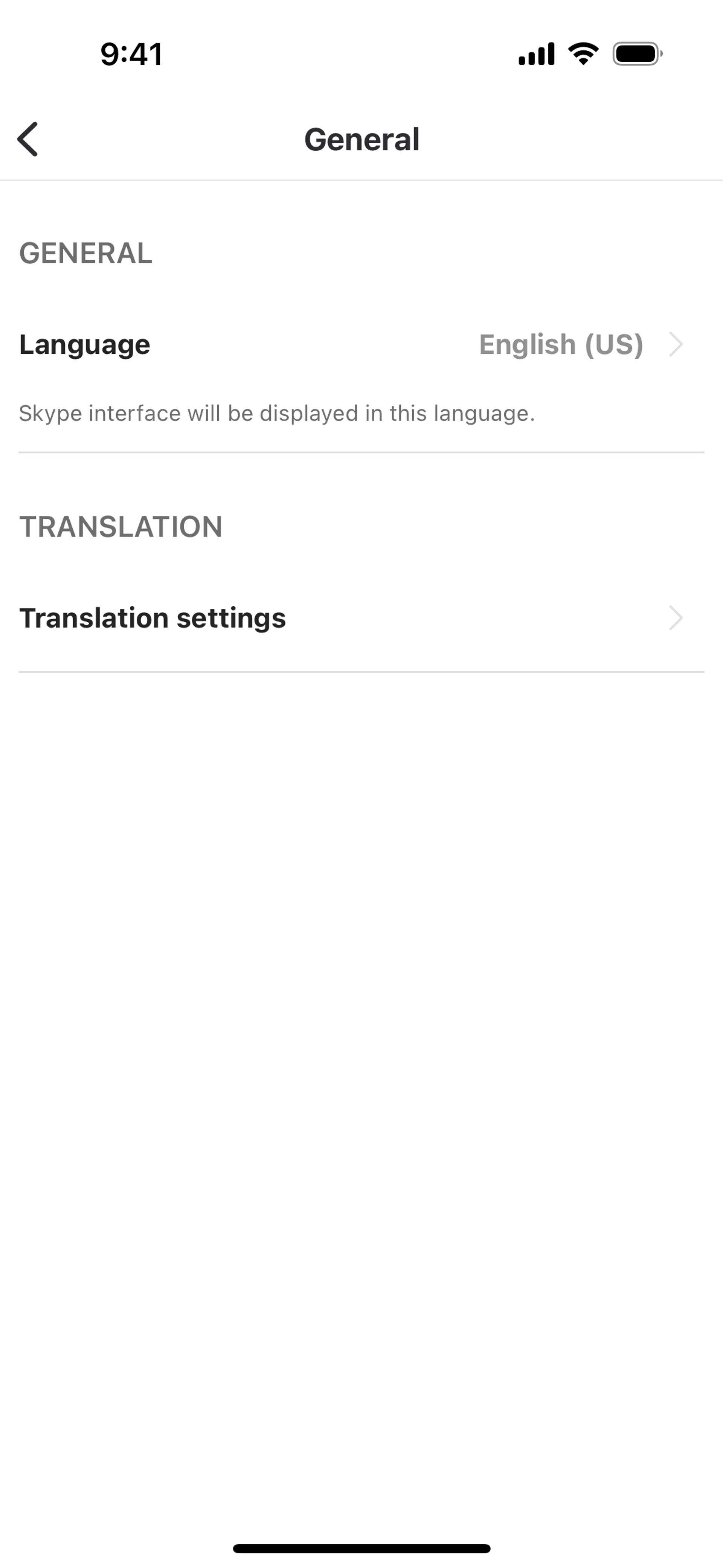 Skype iOS Communication interface screenshot 20