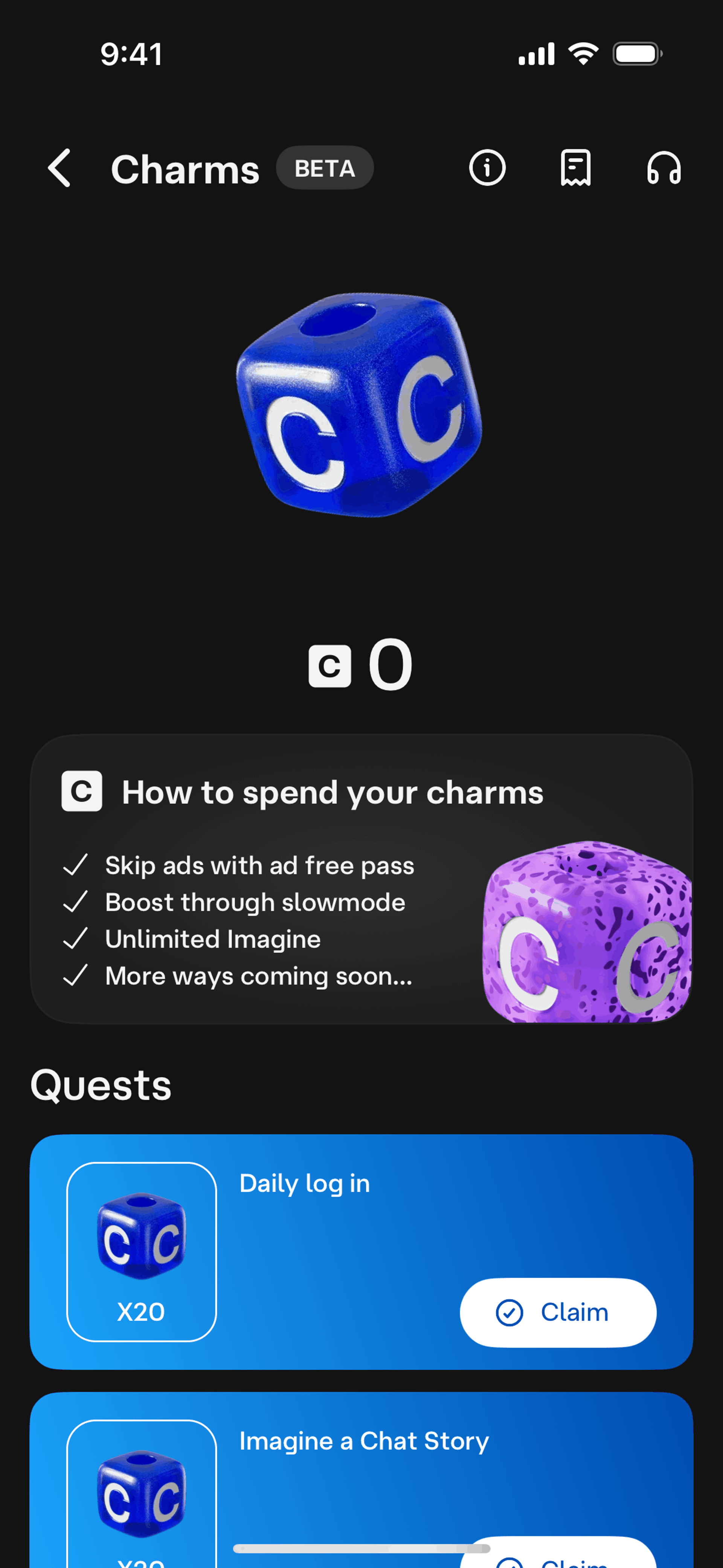 Character AI iOS AI interface screenshot 4