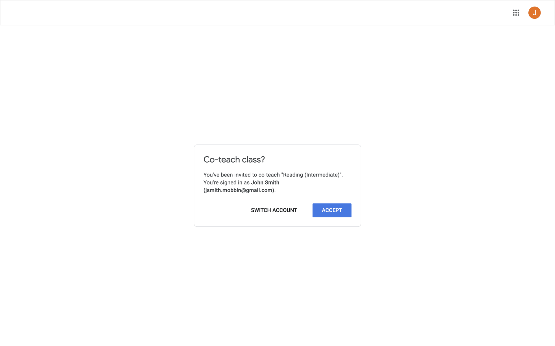 Google Classroom Web Collaboration interface screenshot 3
