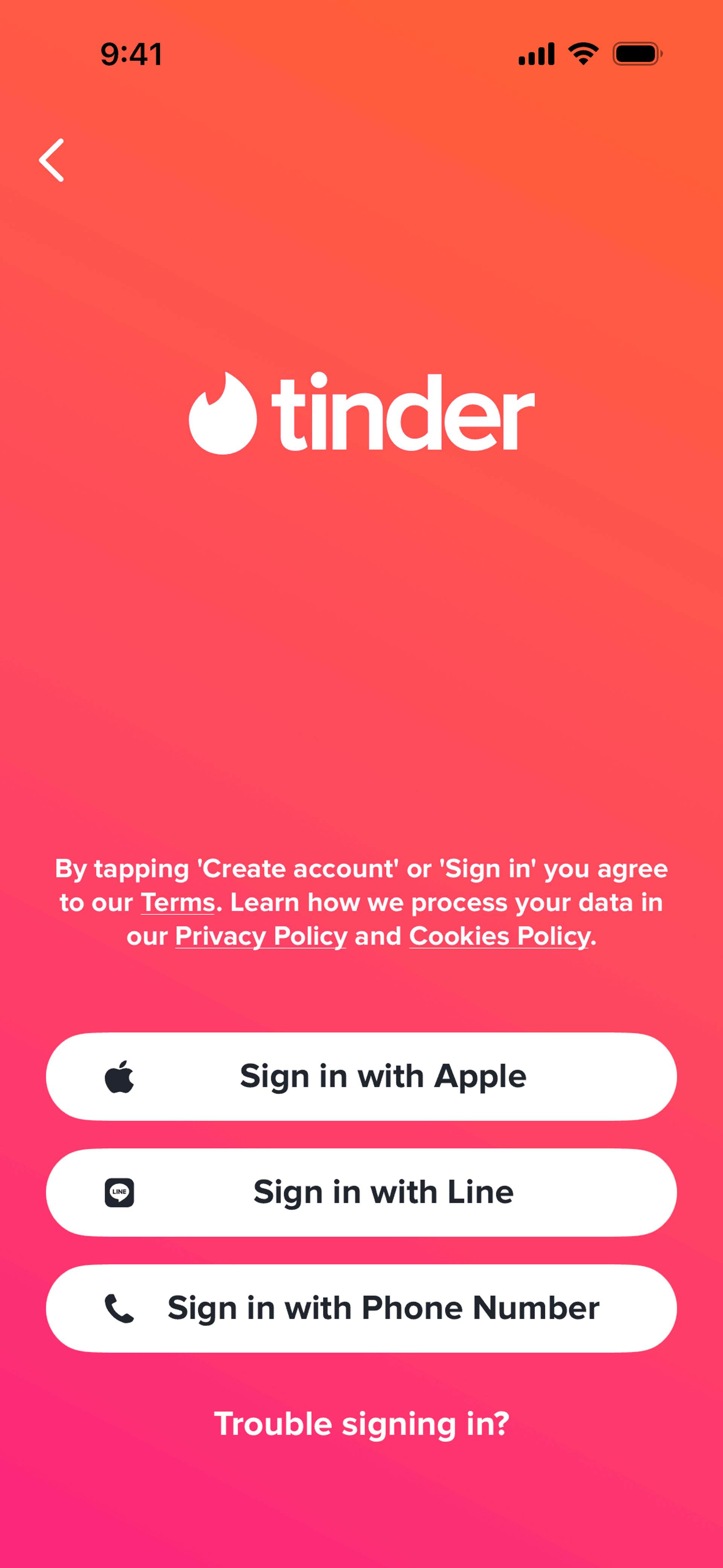 Tinder iOS Social Networking interface screenshot 5