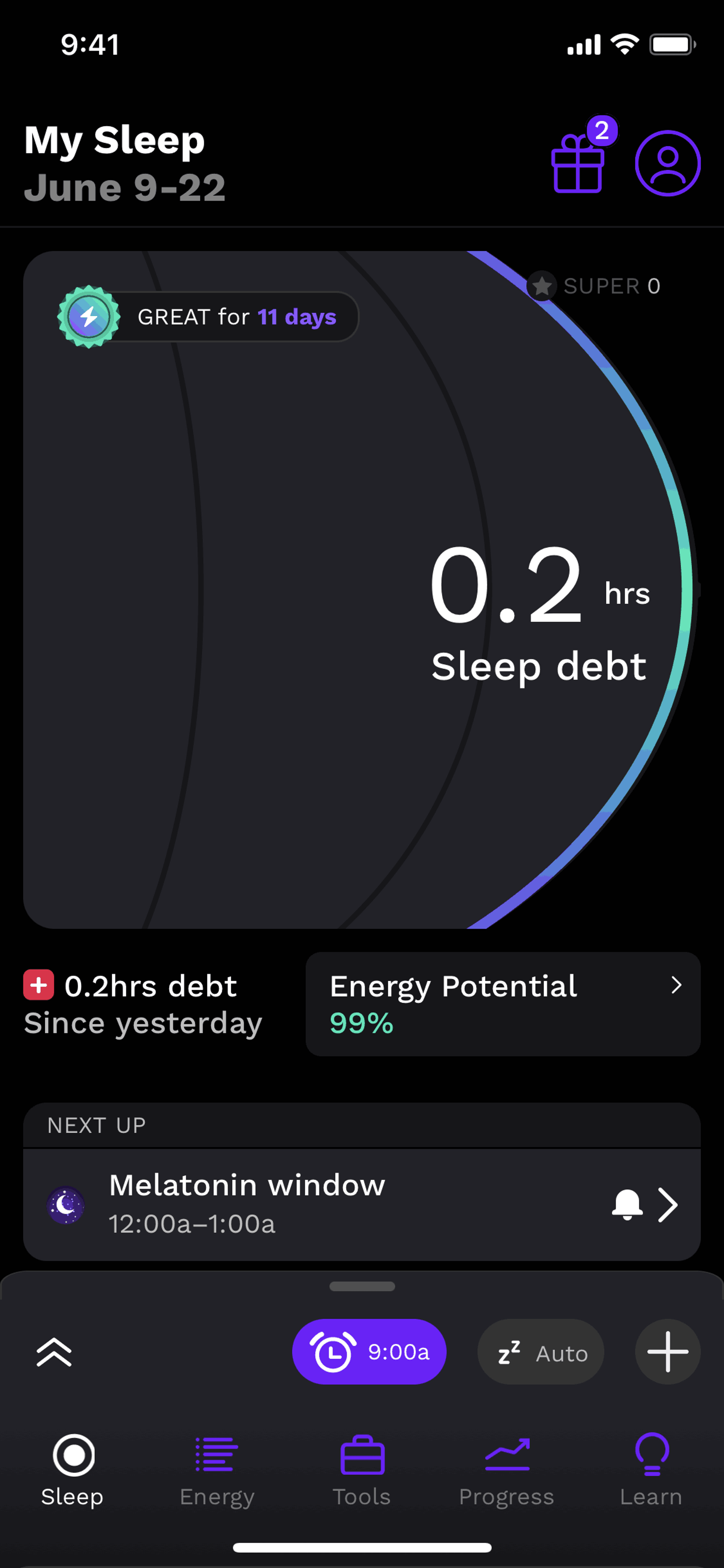 Rise iOS Health & Fitness interface screenshot 3