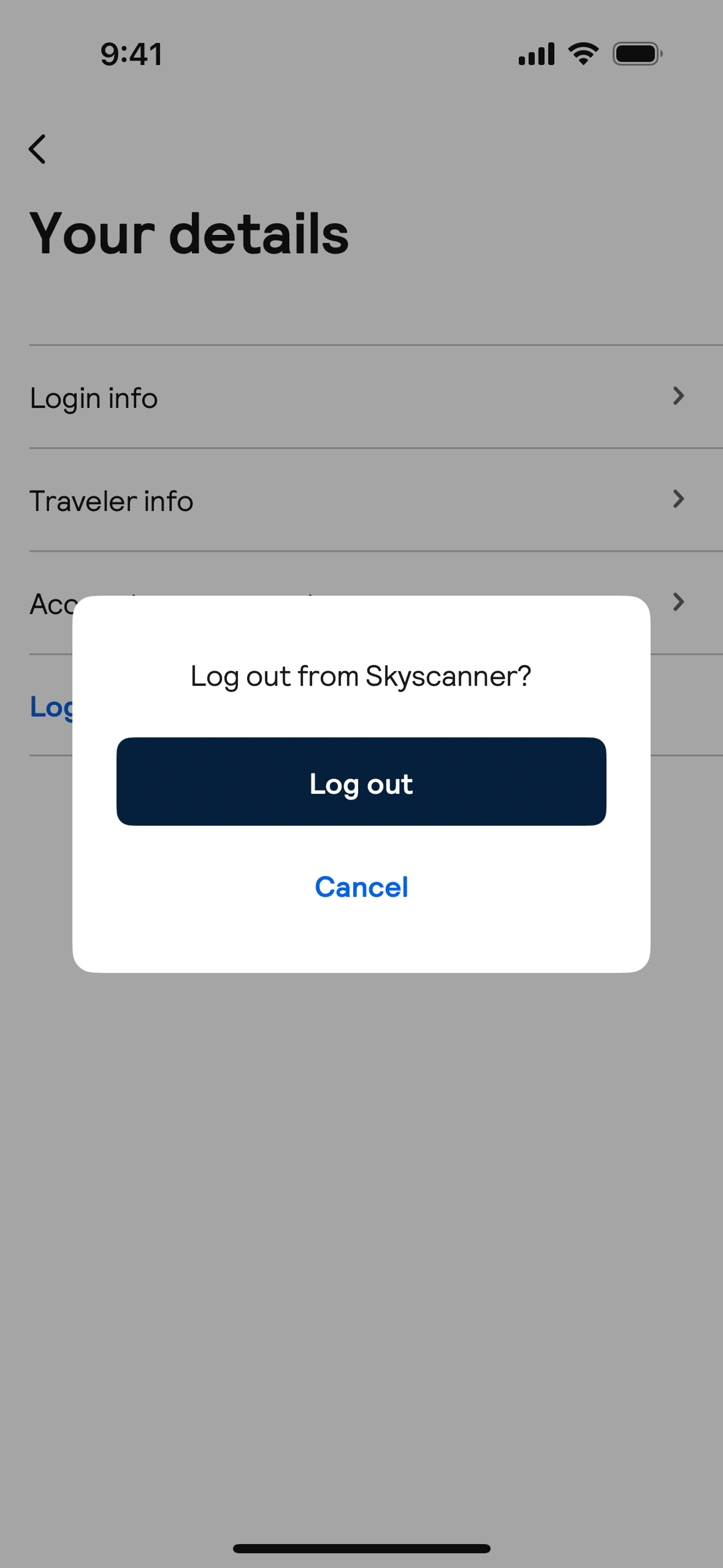 Skyscanner iOS Travel & Transportation interface screenshot 20