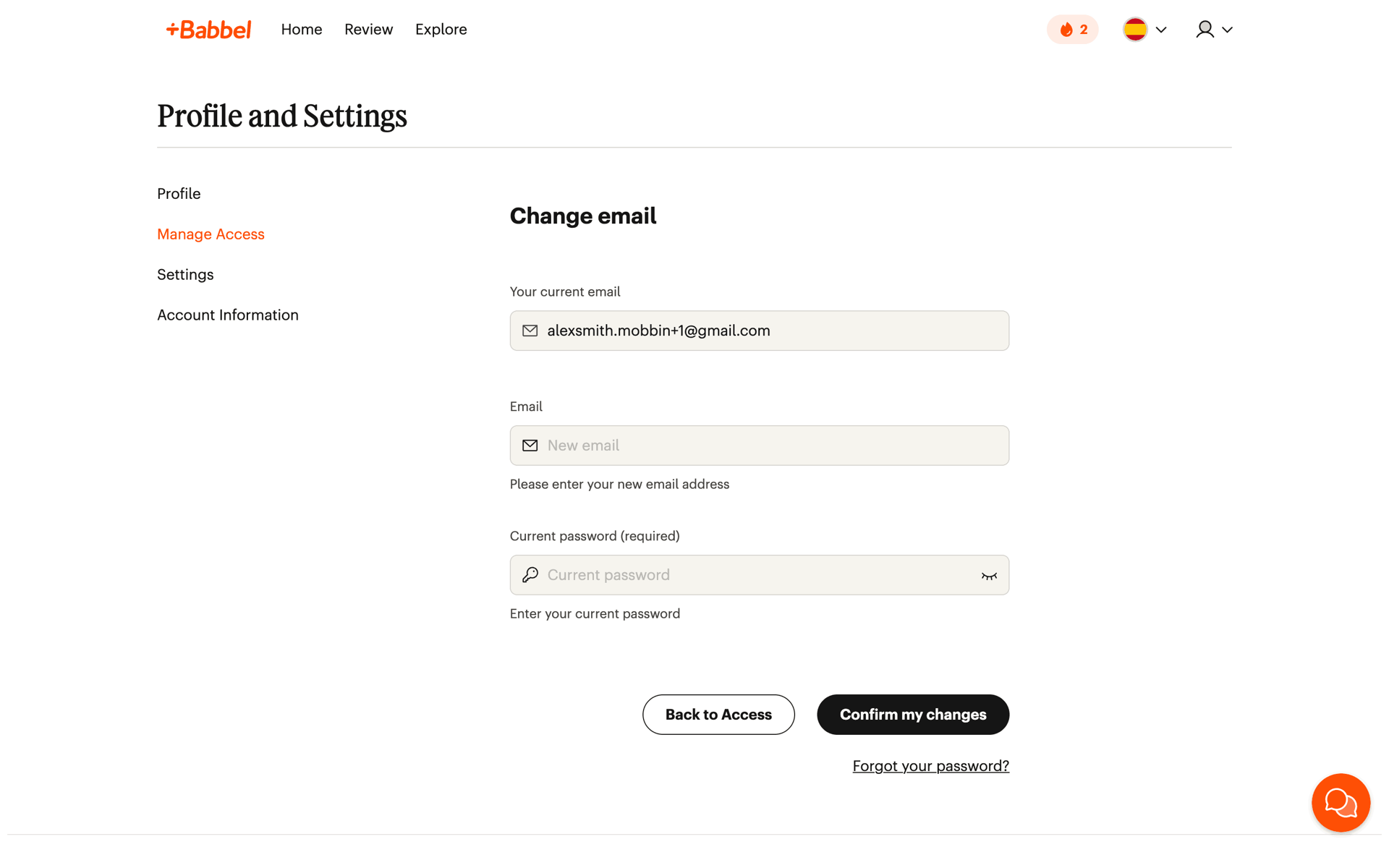 Babbel Web Education interface screenshot 11