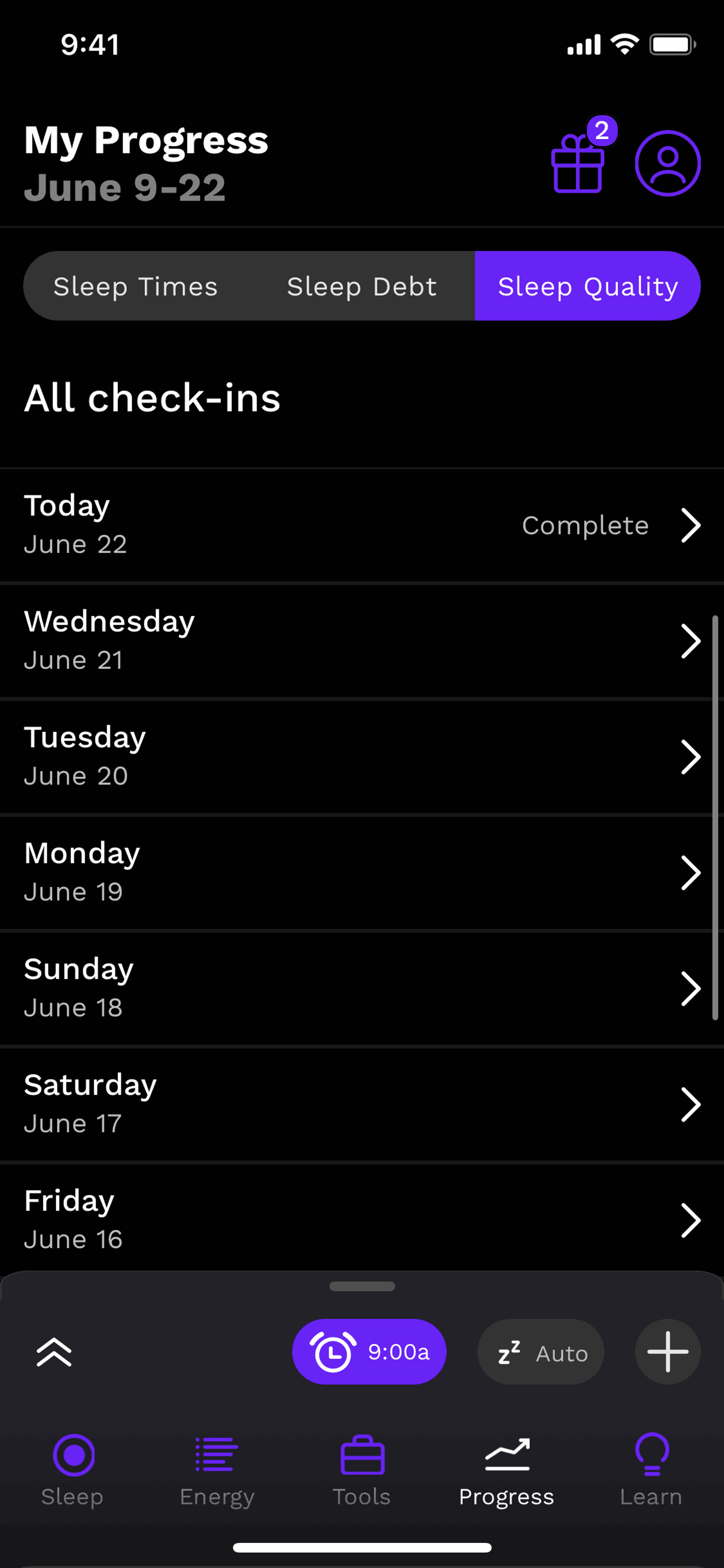 Rise iOS Health & Fitness interface screenshot 19