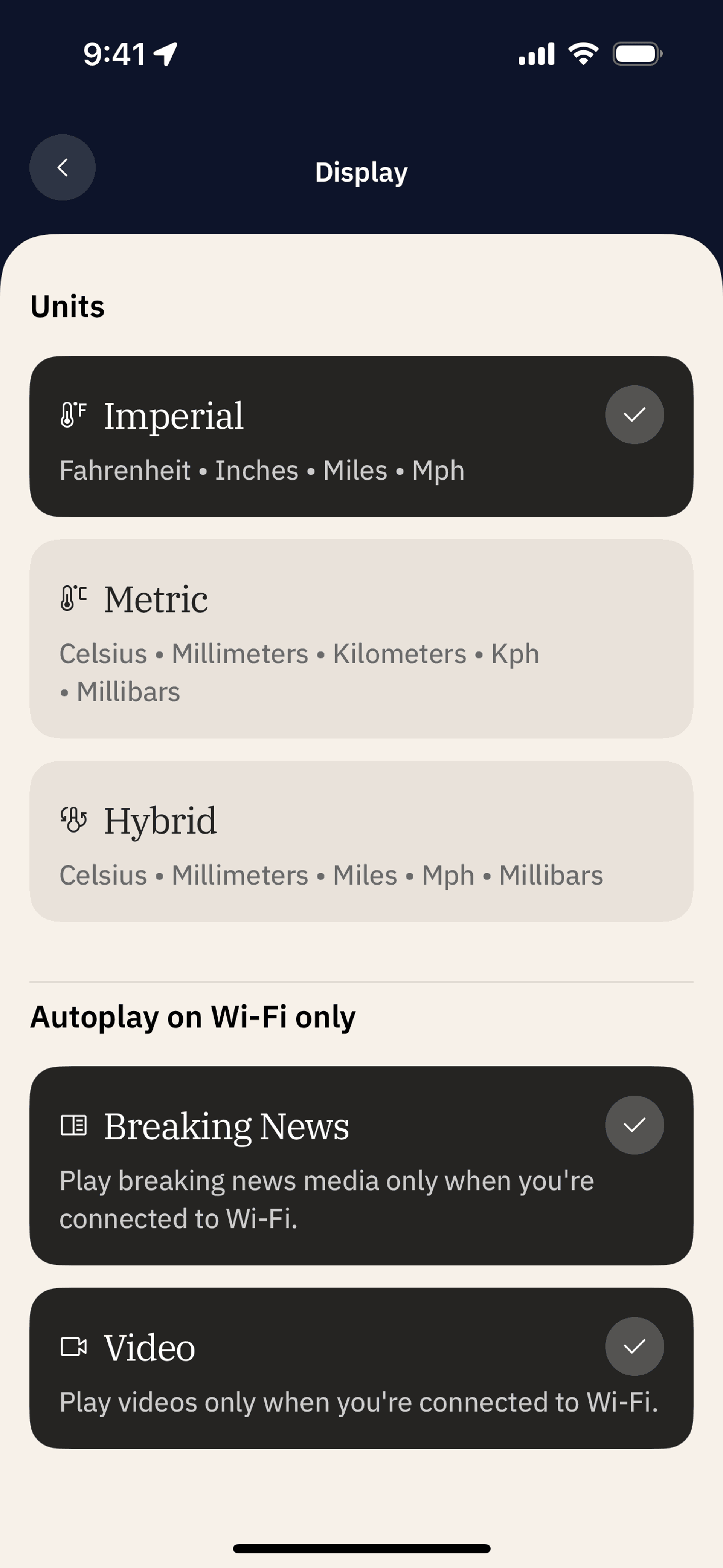 The Weather Channel iOS Utilities interface screenshot 23