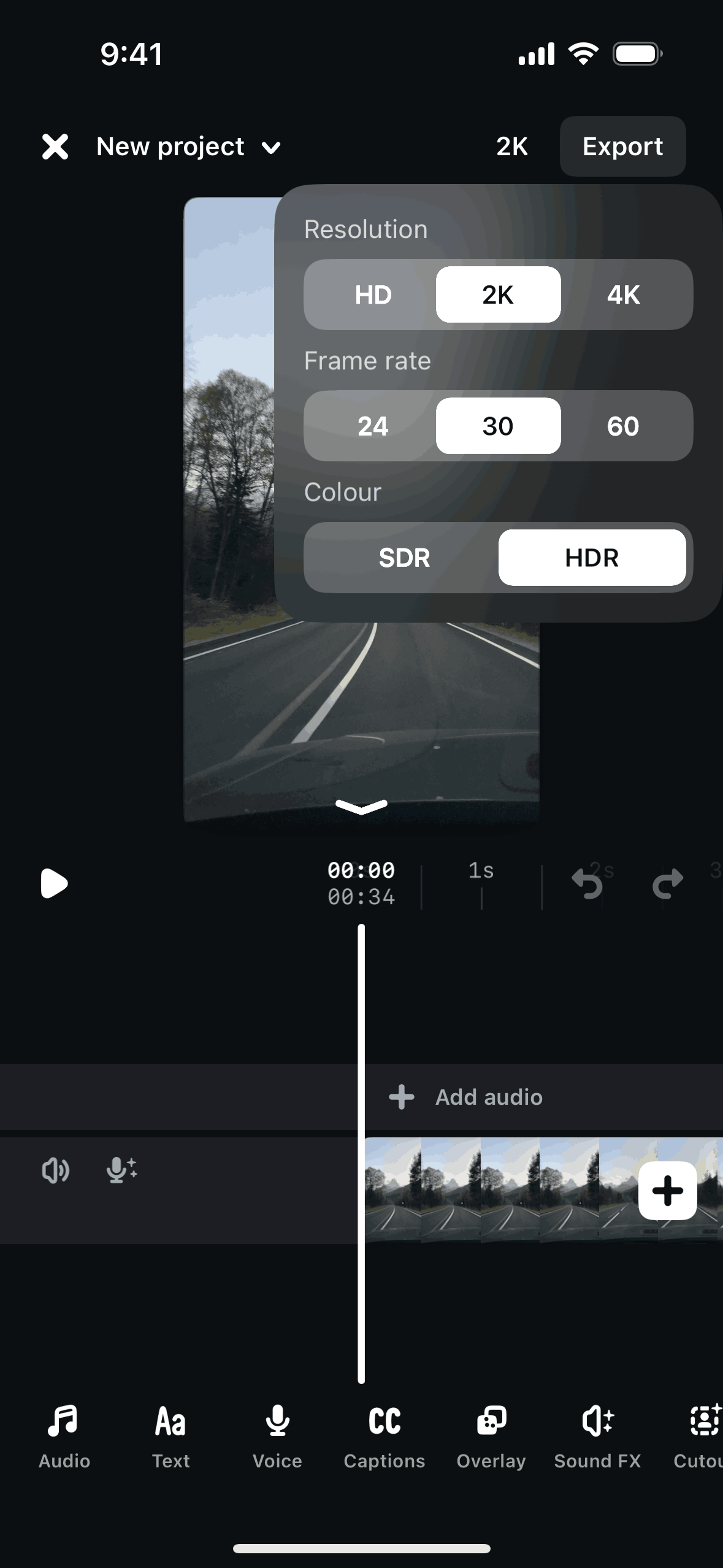 Edits iOS Photo & Video interface screenshot 3