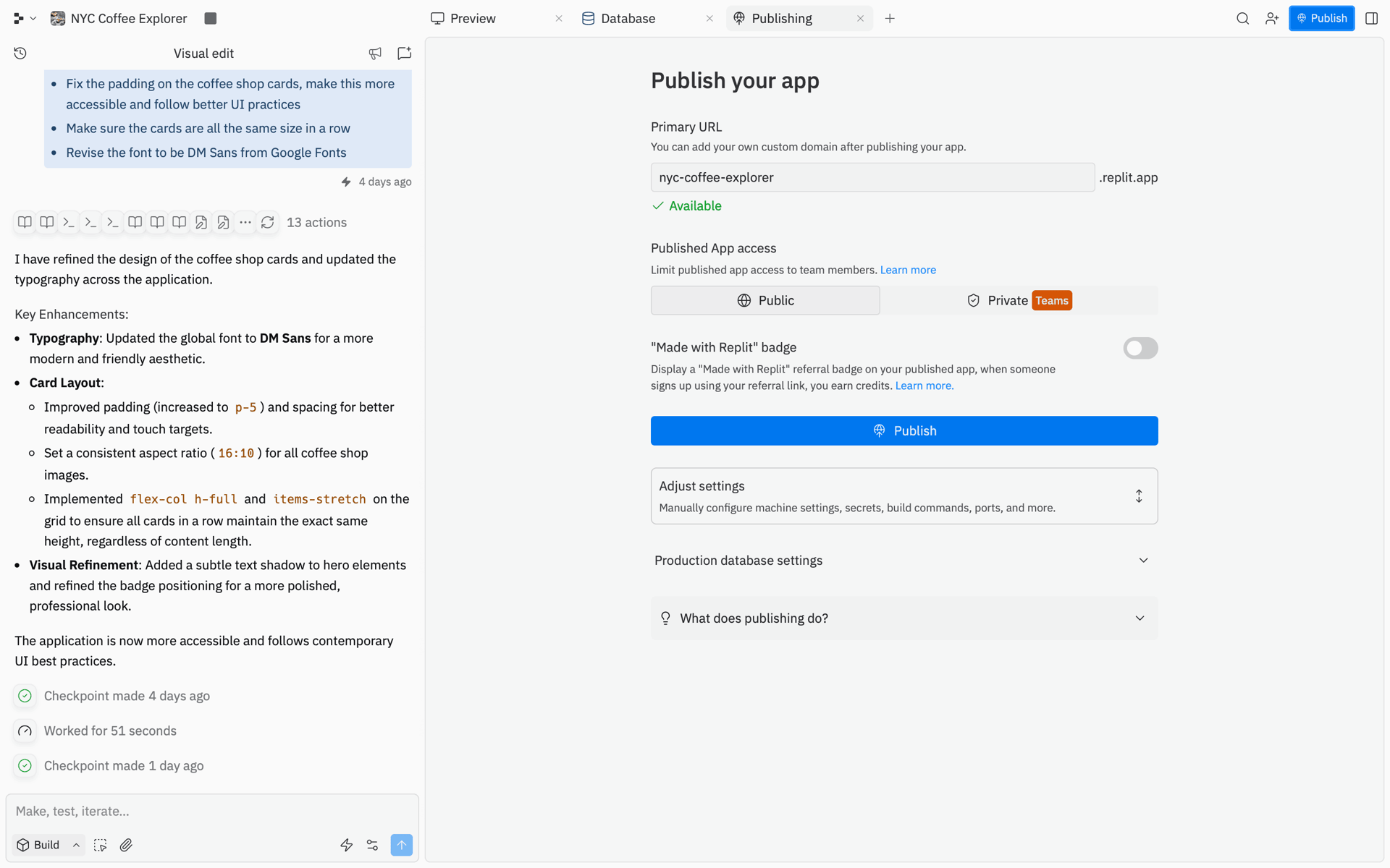Replit Web Developer Tools interface screenshot 13