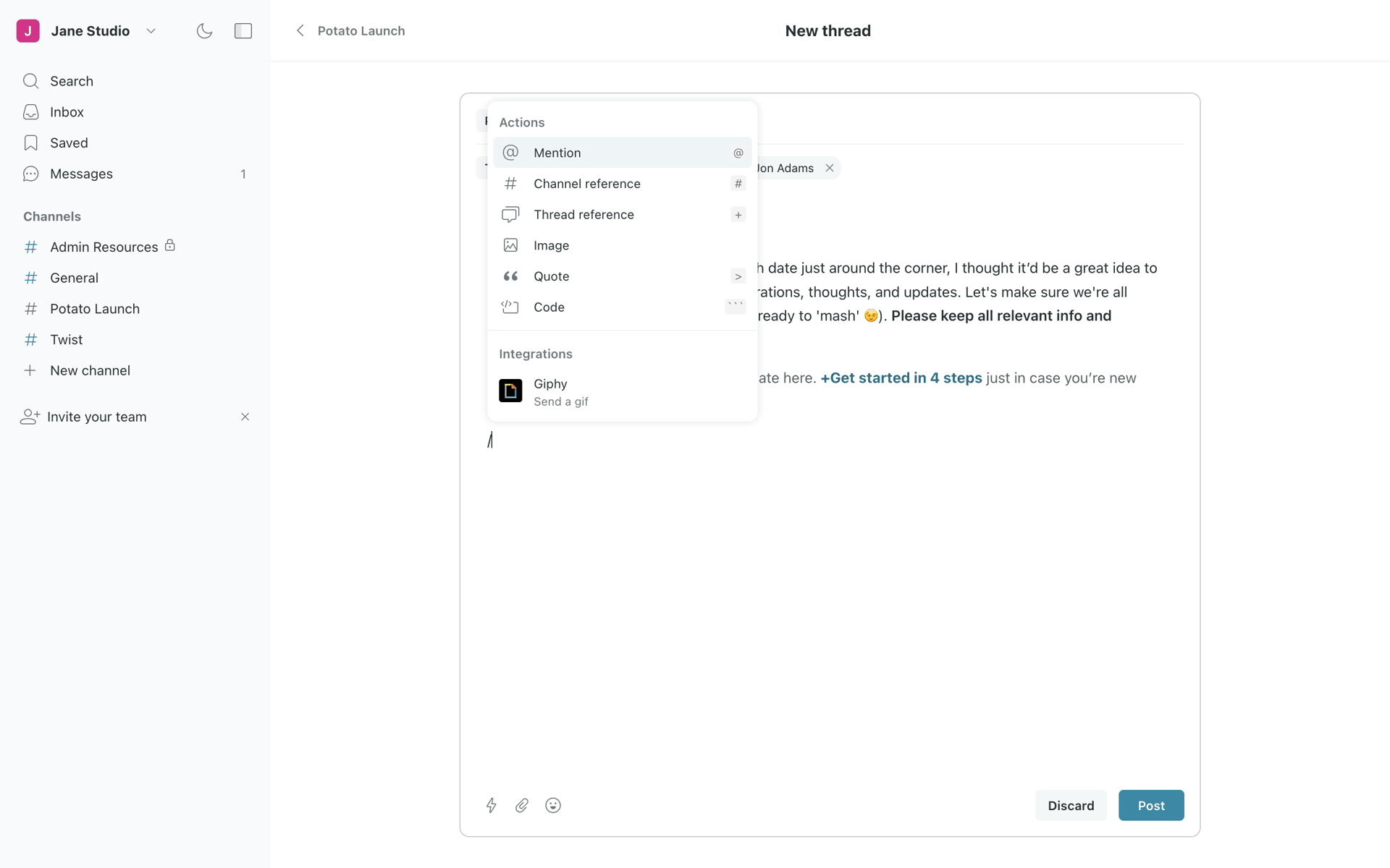 Twist Web Business interface screenshot 10