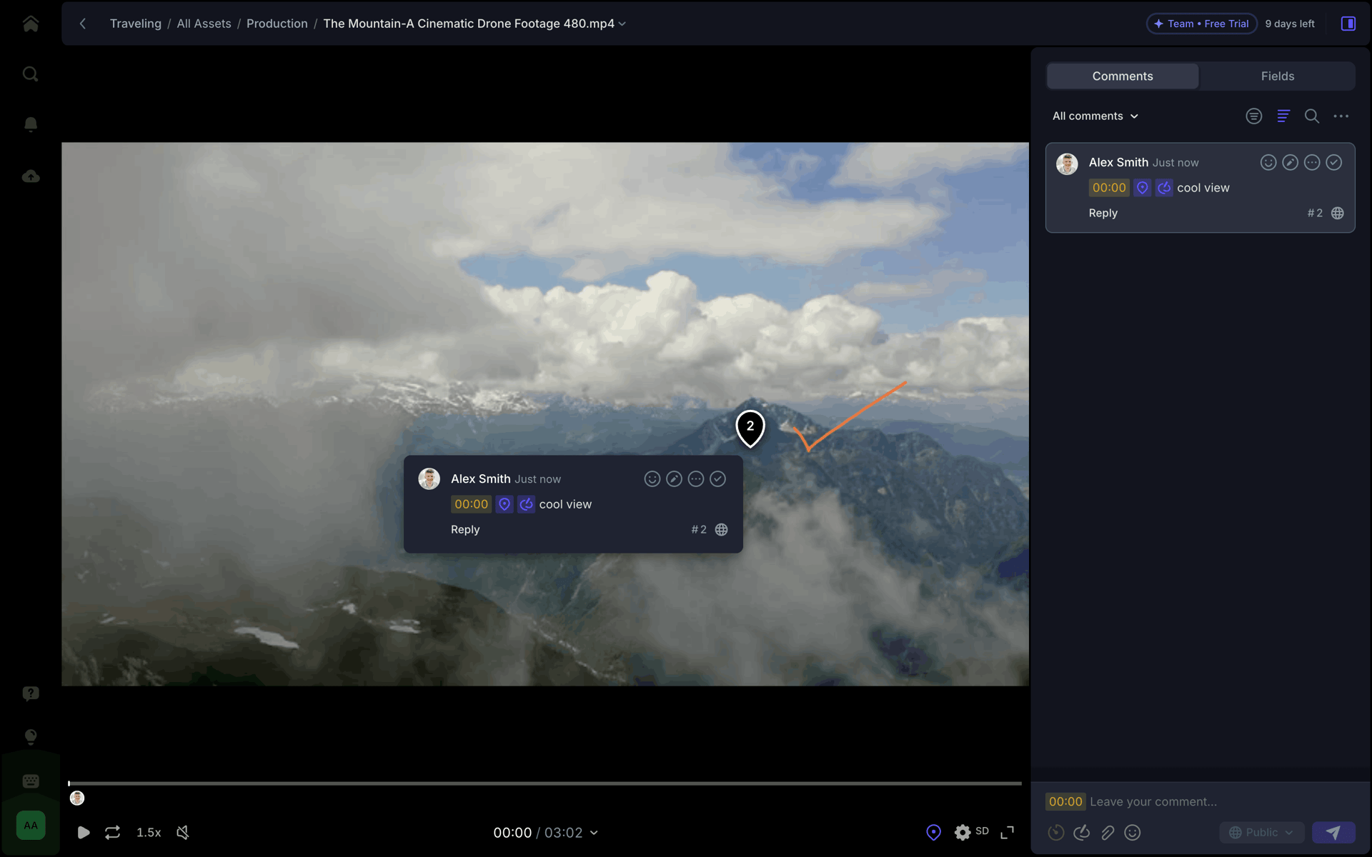 Frame.io Web Photo & Video interface screenshot 5