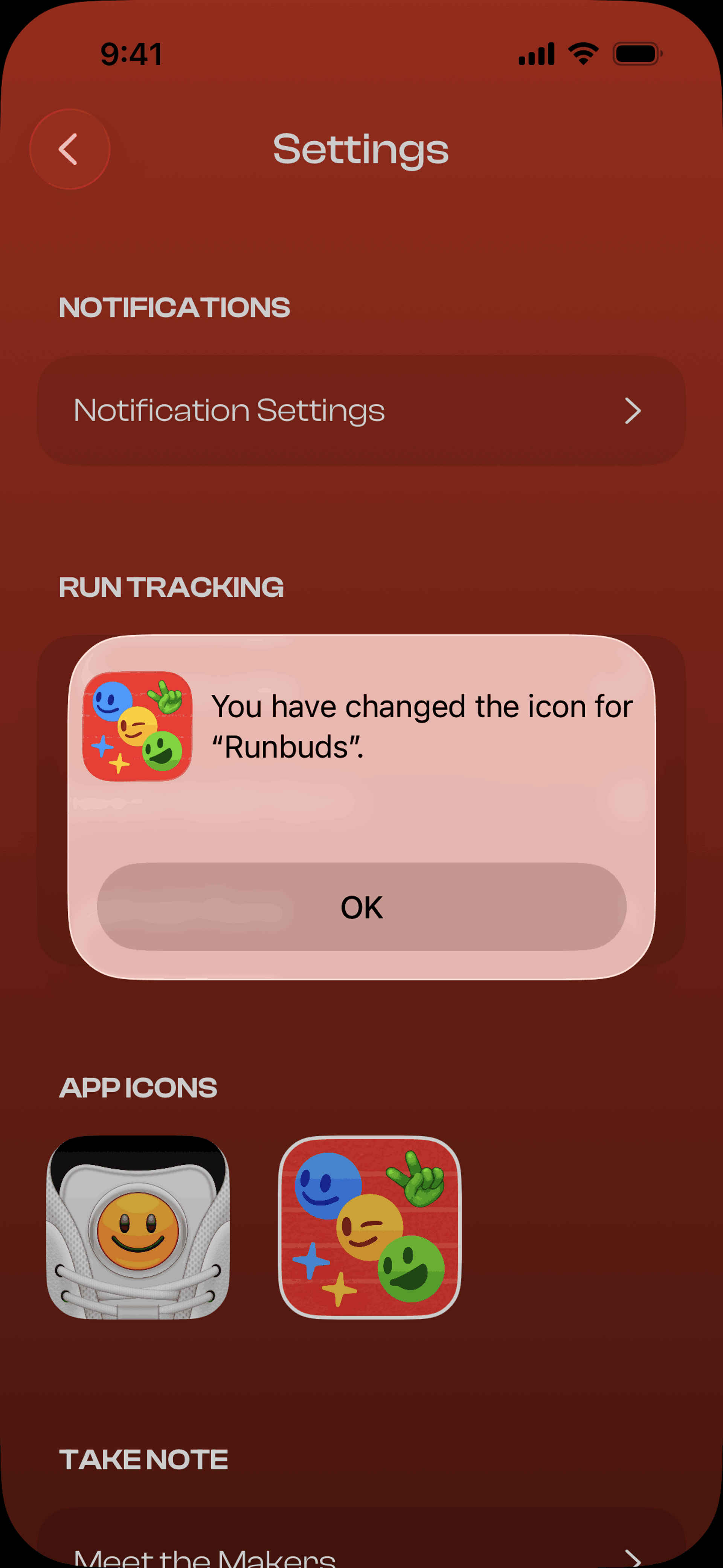 Runbuds iOS Health & Fitness interface screenshot 16
