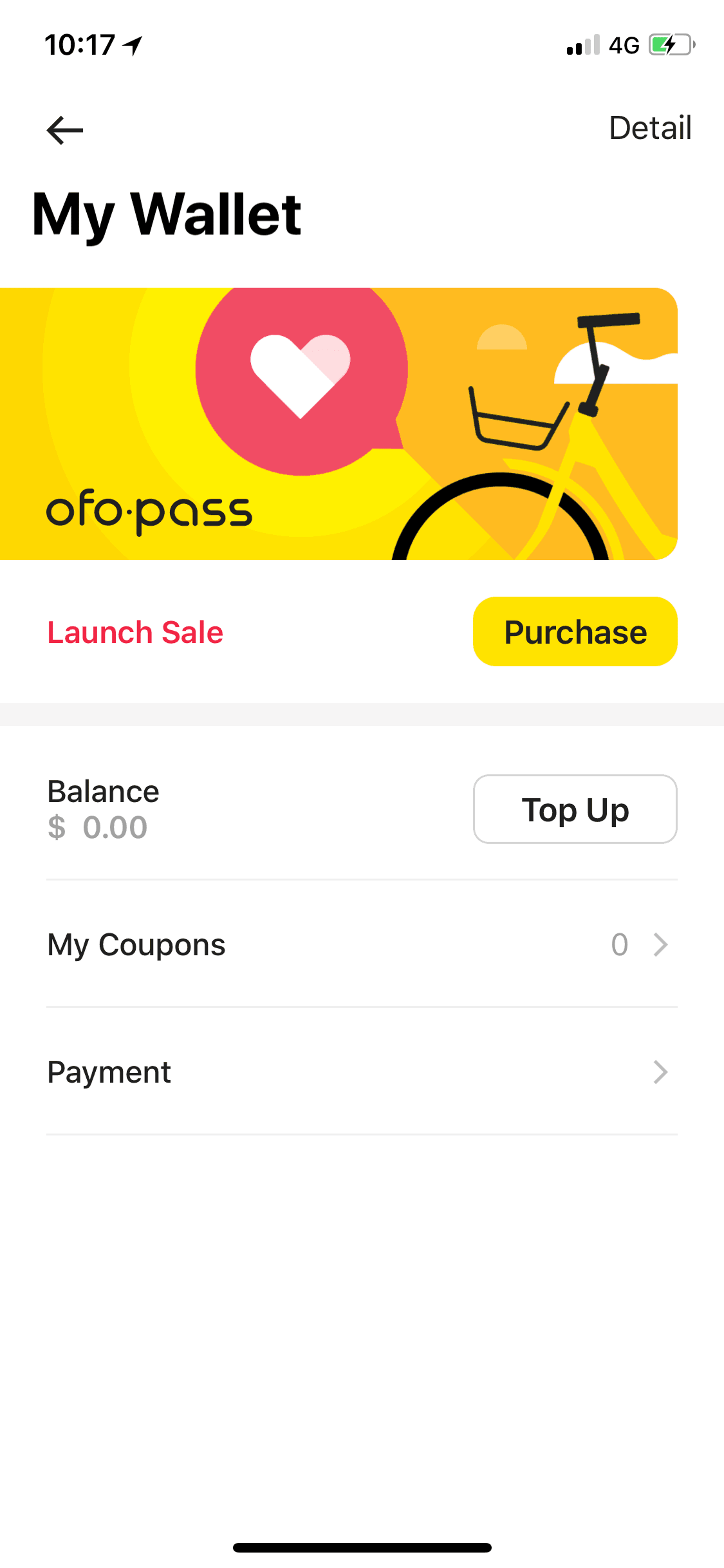 ofo iOS Travel & Transportation interface screenshot 18