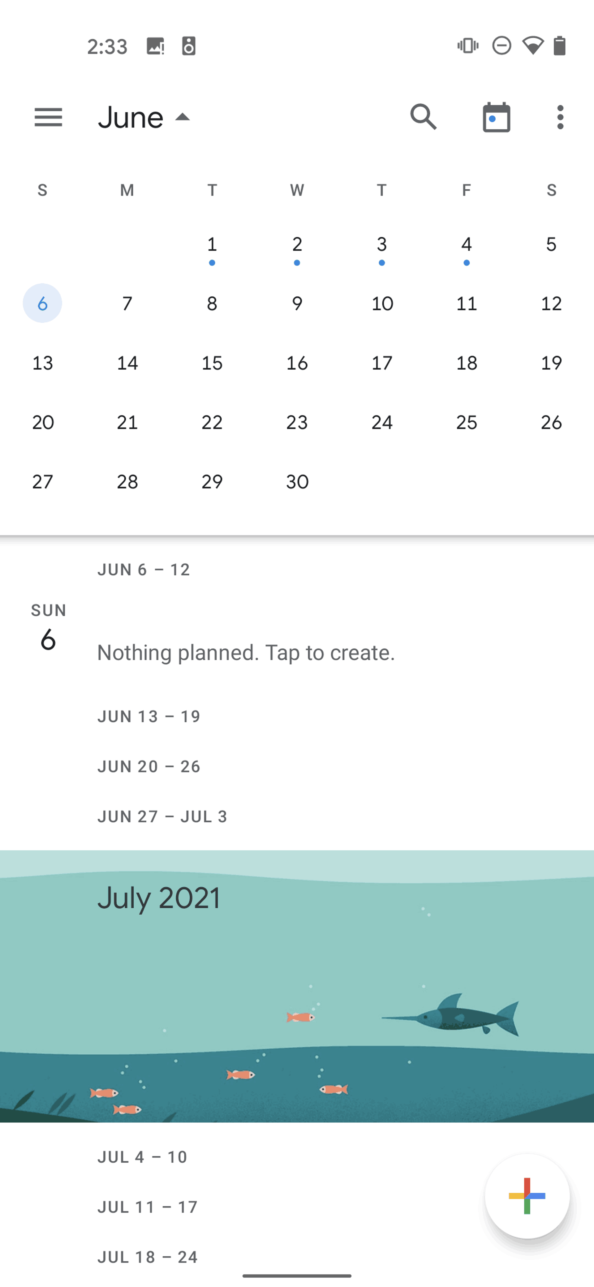 Google Calendar Android Productivity interface screenshot 6