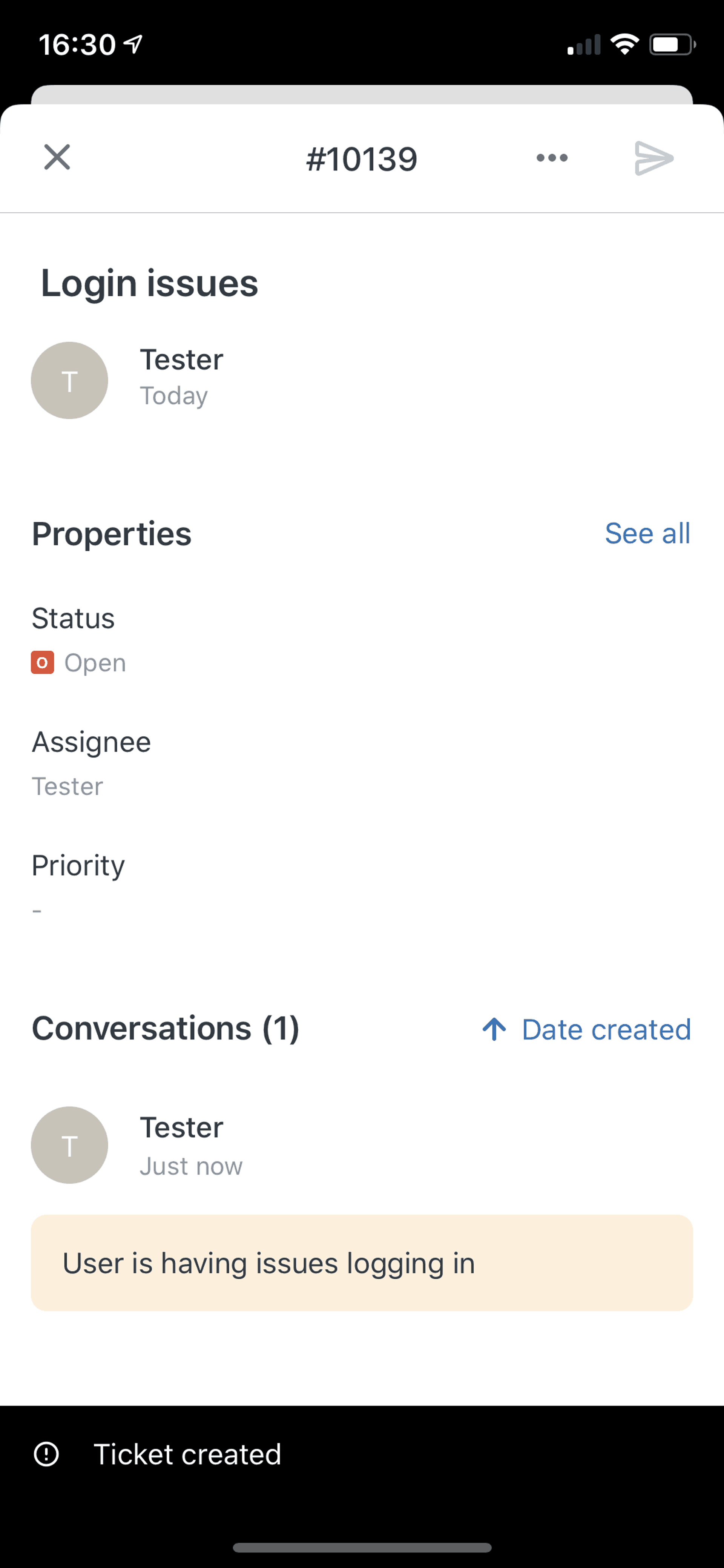 Zendesk Support iOS Business interface screenshot 18