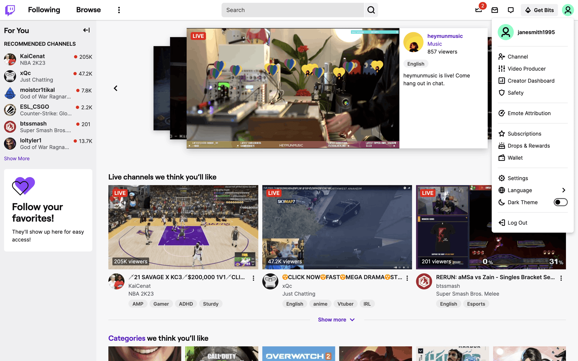 Twitch Web Photo & Video interface screenshot 23