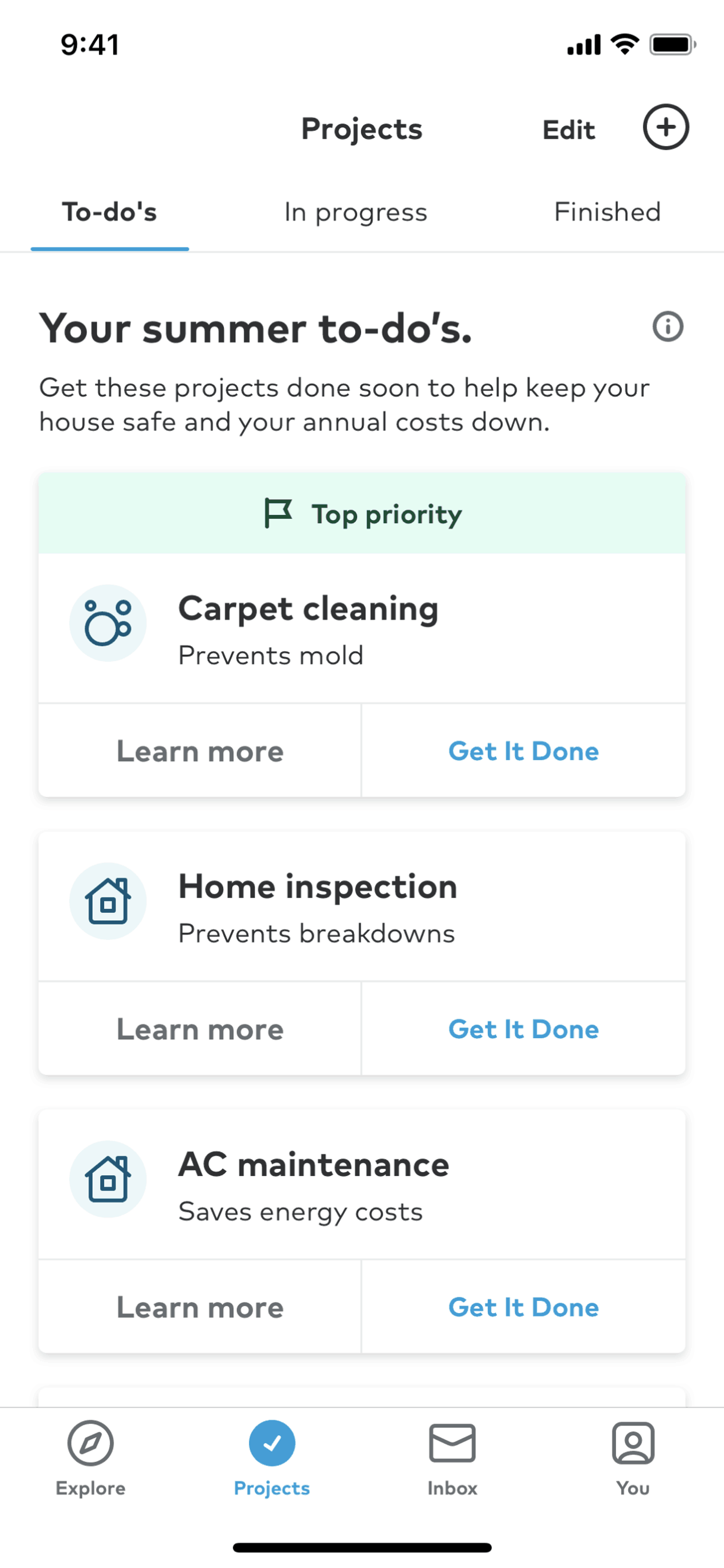 Thumbtack iOS Lifestyle interface screenshot 2