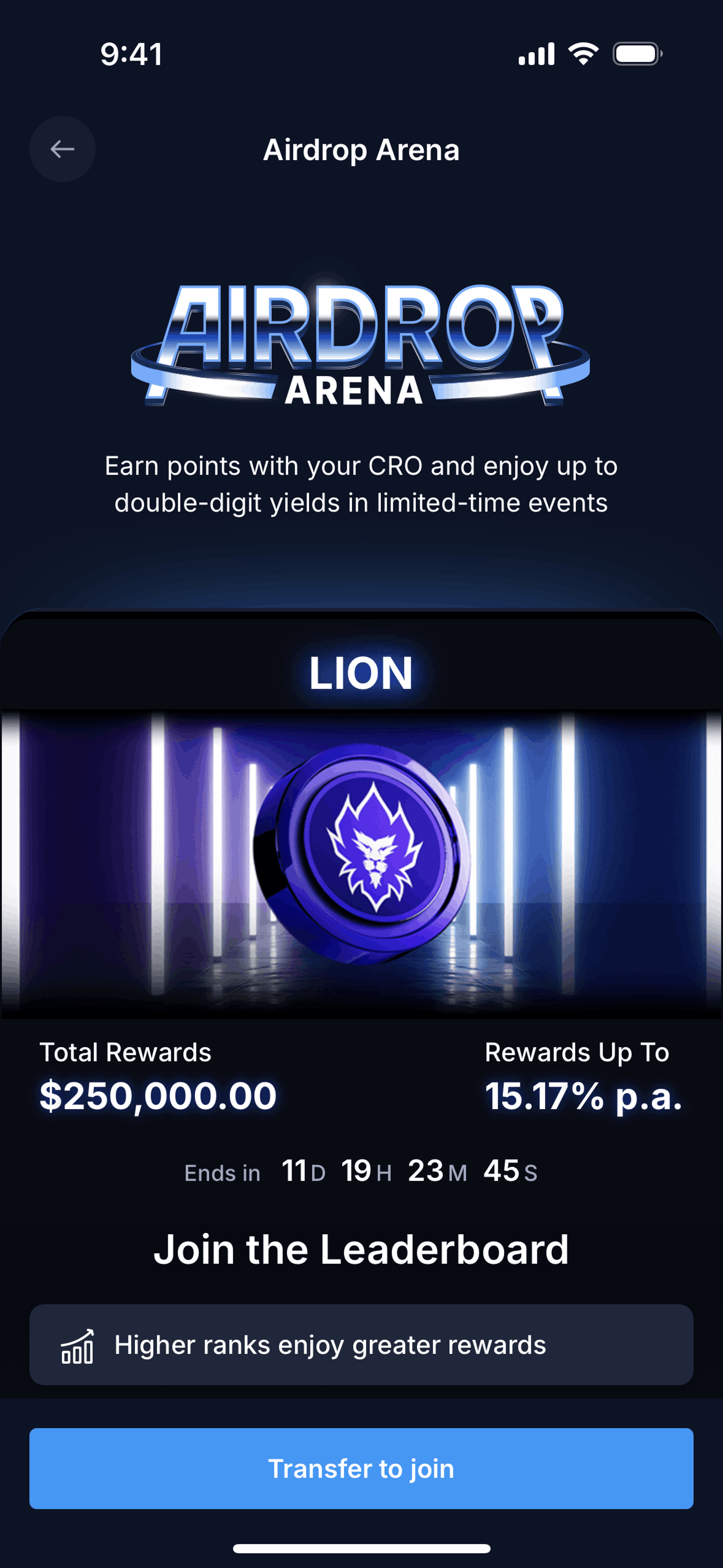 Crypto.com iOS Finance interface screenshot 21