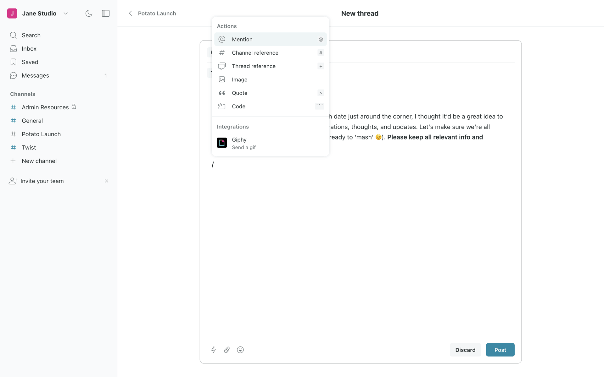 Twist Web Business interface screenshot 7
