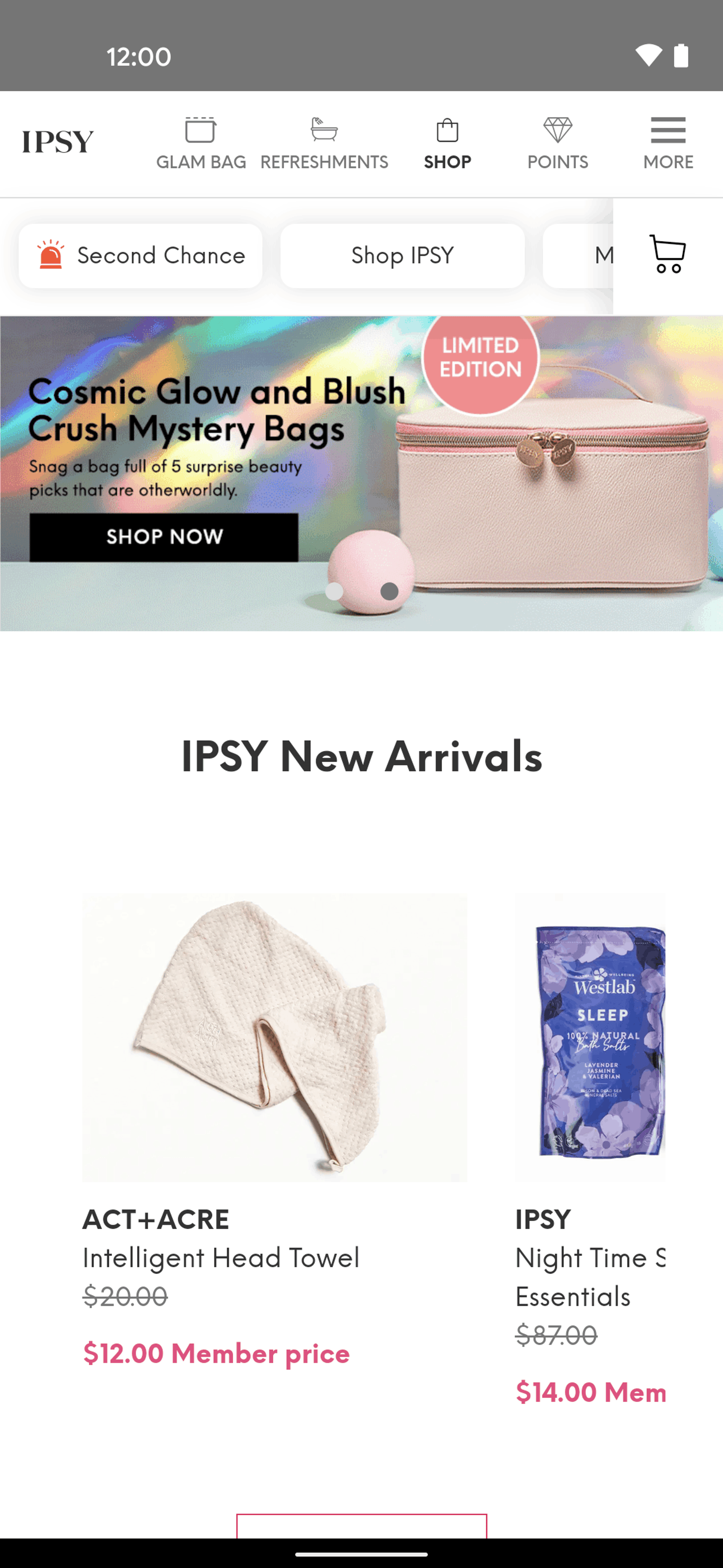 IPSY Android Shopping interface screenshot 3