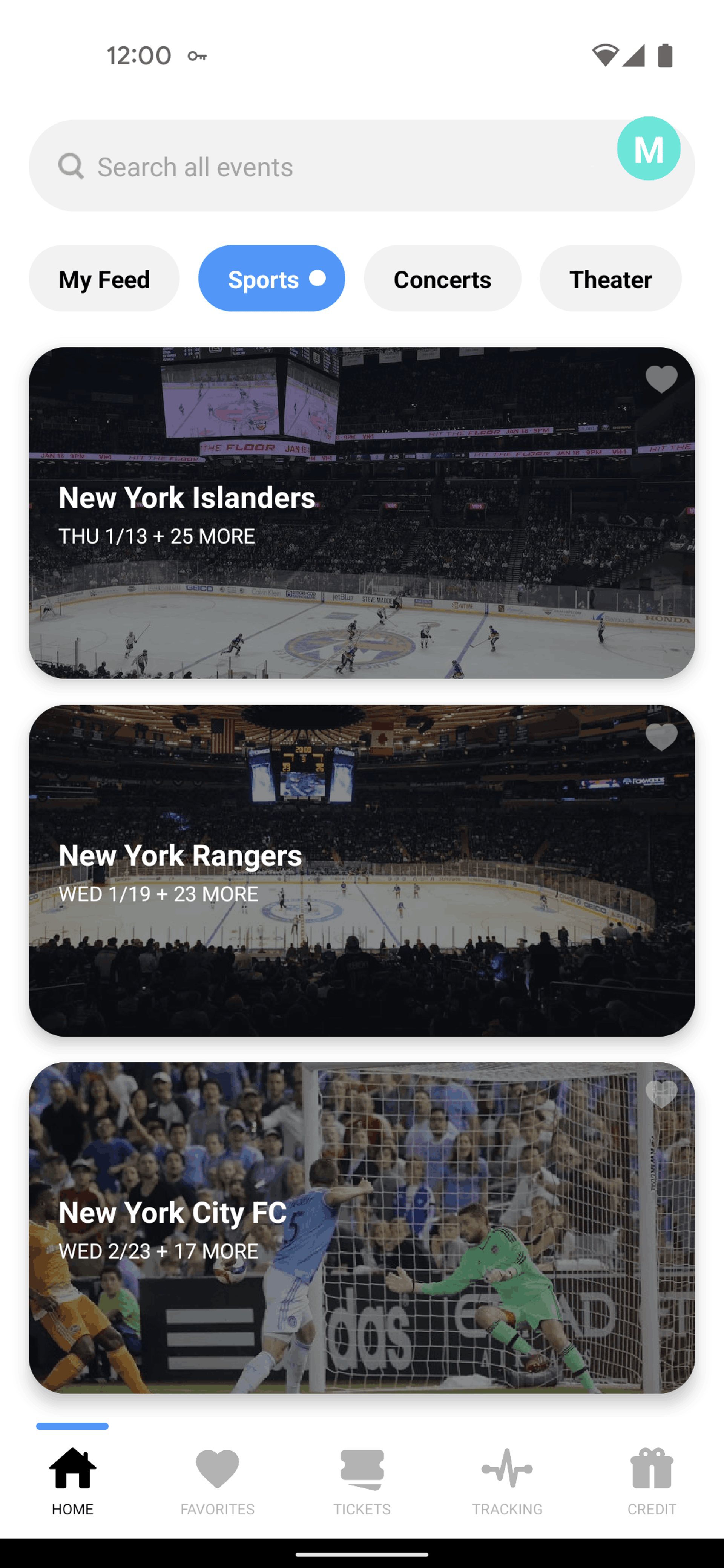 TickPick Android Entertainment interface screenshot 13