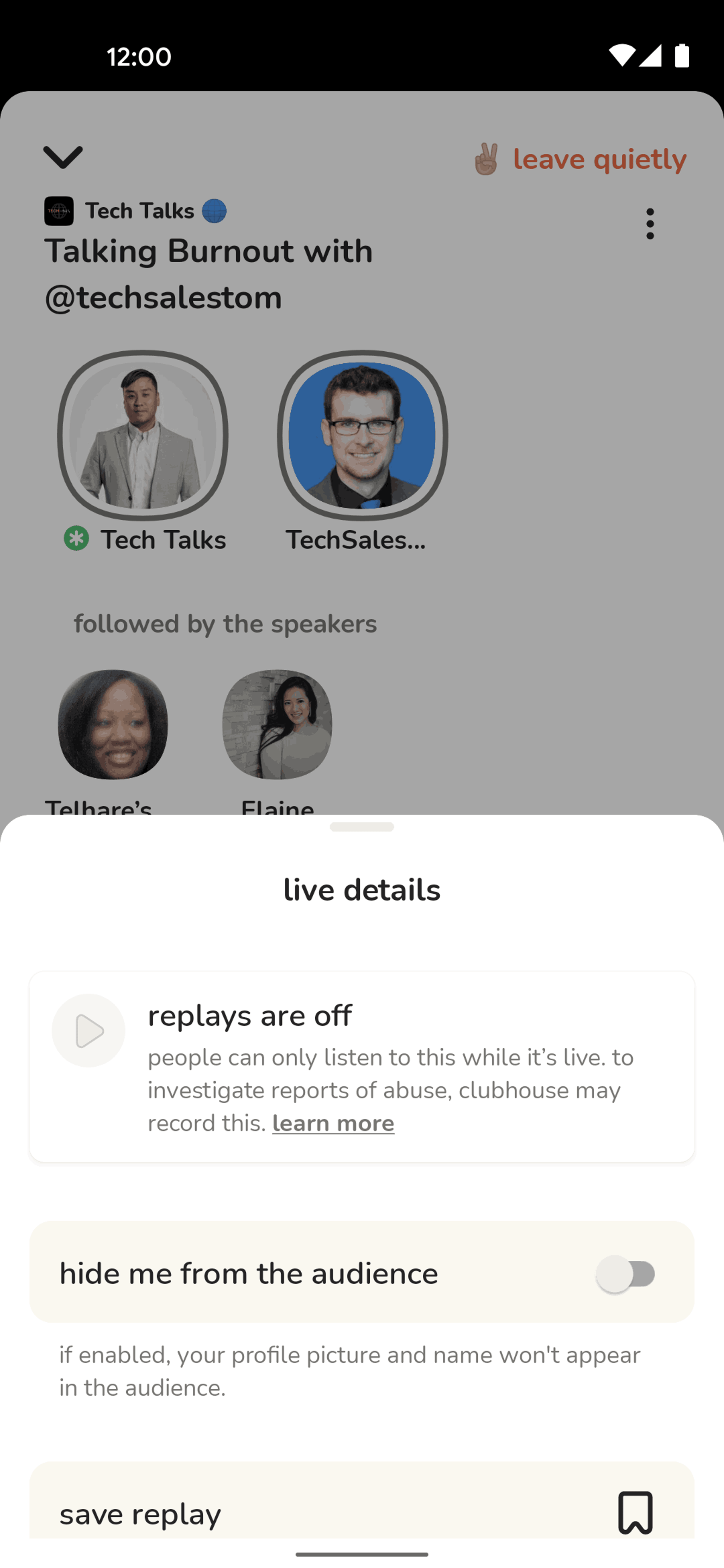 Clubhouse Android Social Networking interface screenshot 8