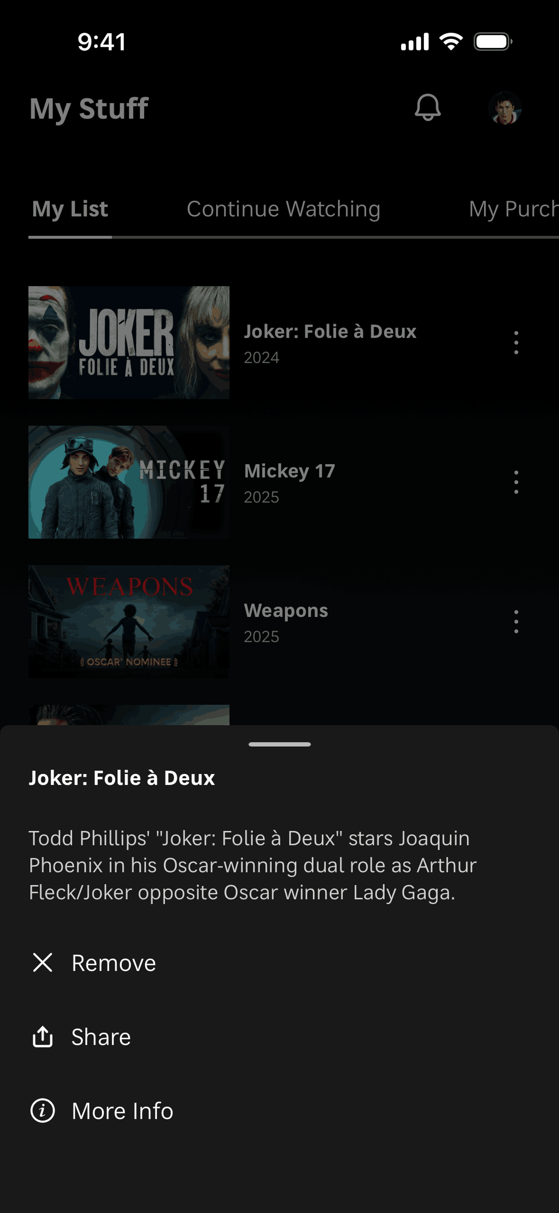 Max iOS Entertainment interface screenshot 11
