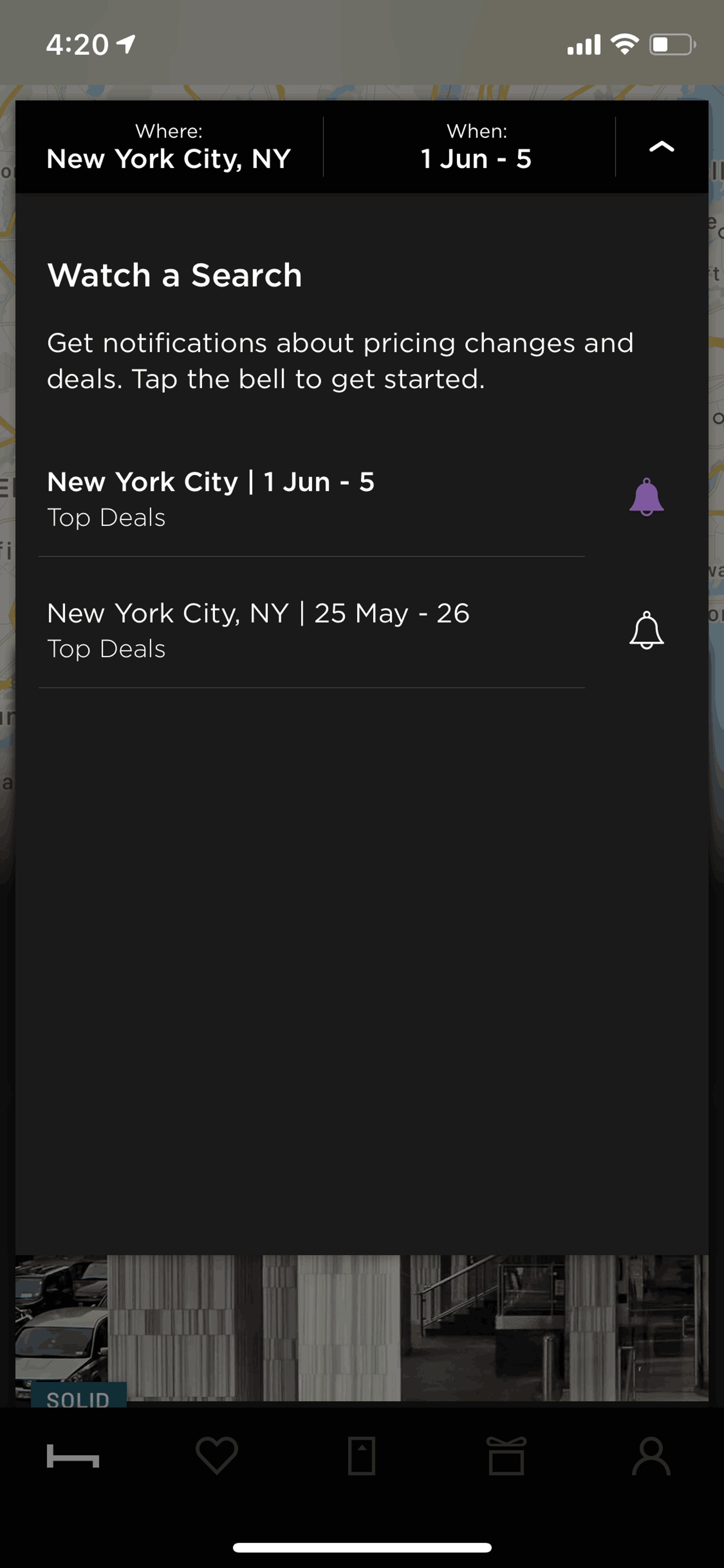 HotelTonight iOS Travel & Transportation interface screenshot 7