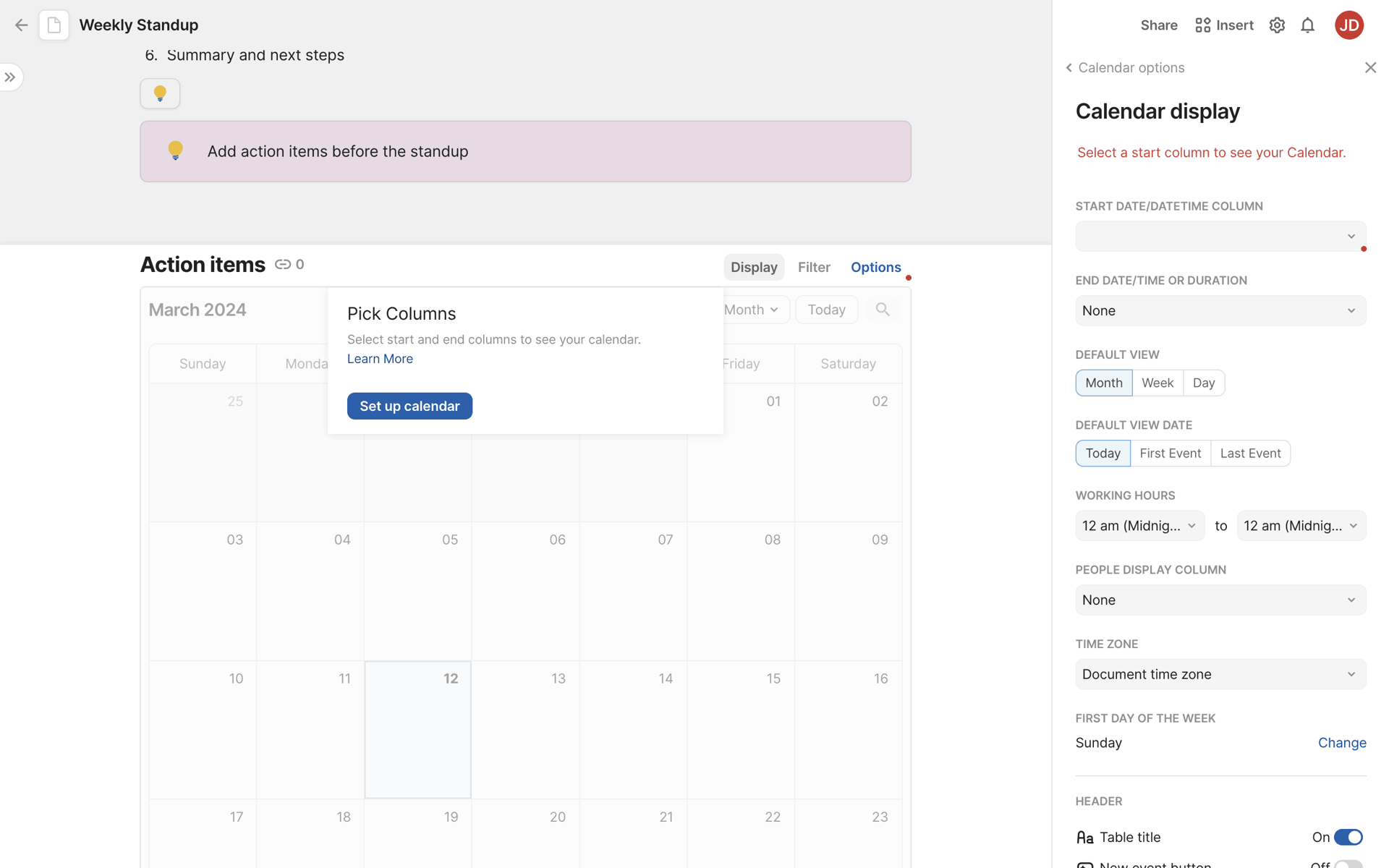 Coda Web Productivity interface screenshot 22
