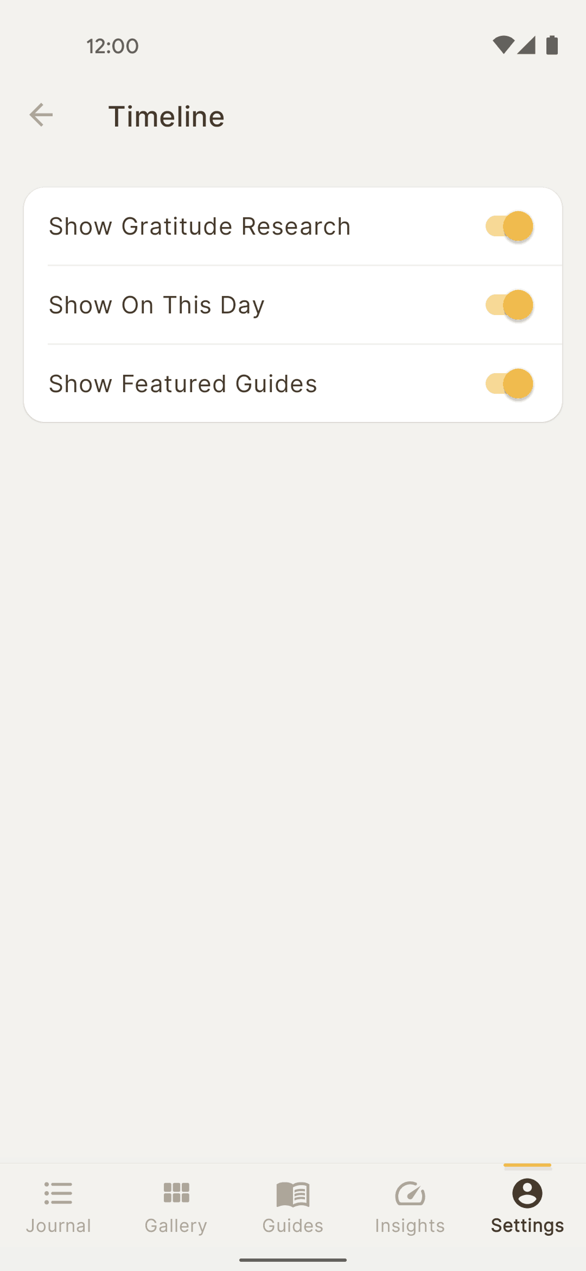 5 Minute Journal Android Health & Fitness interface screenshot 7