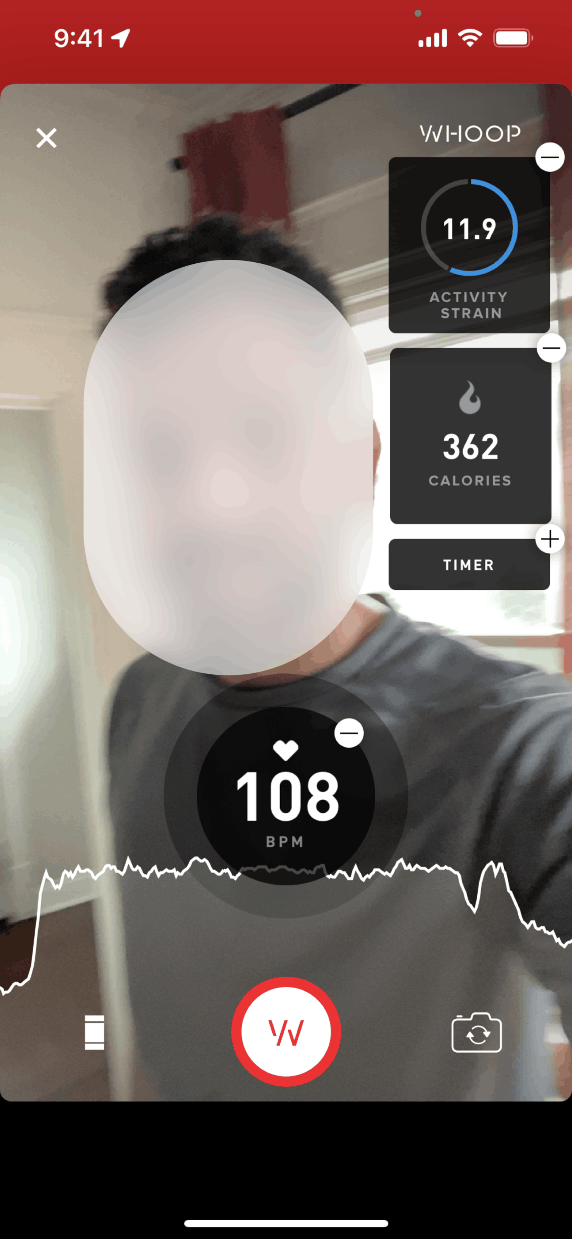 WHOOP Live (Activity) on WHOOP (ios) screen 2
