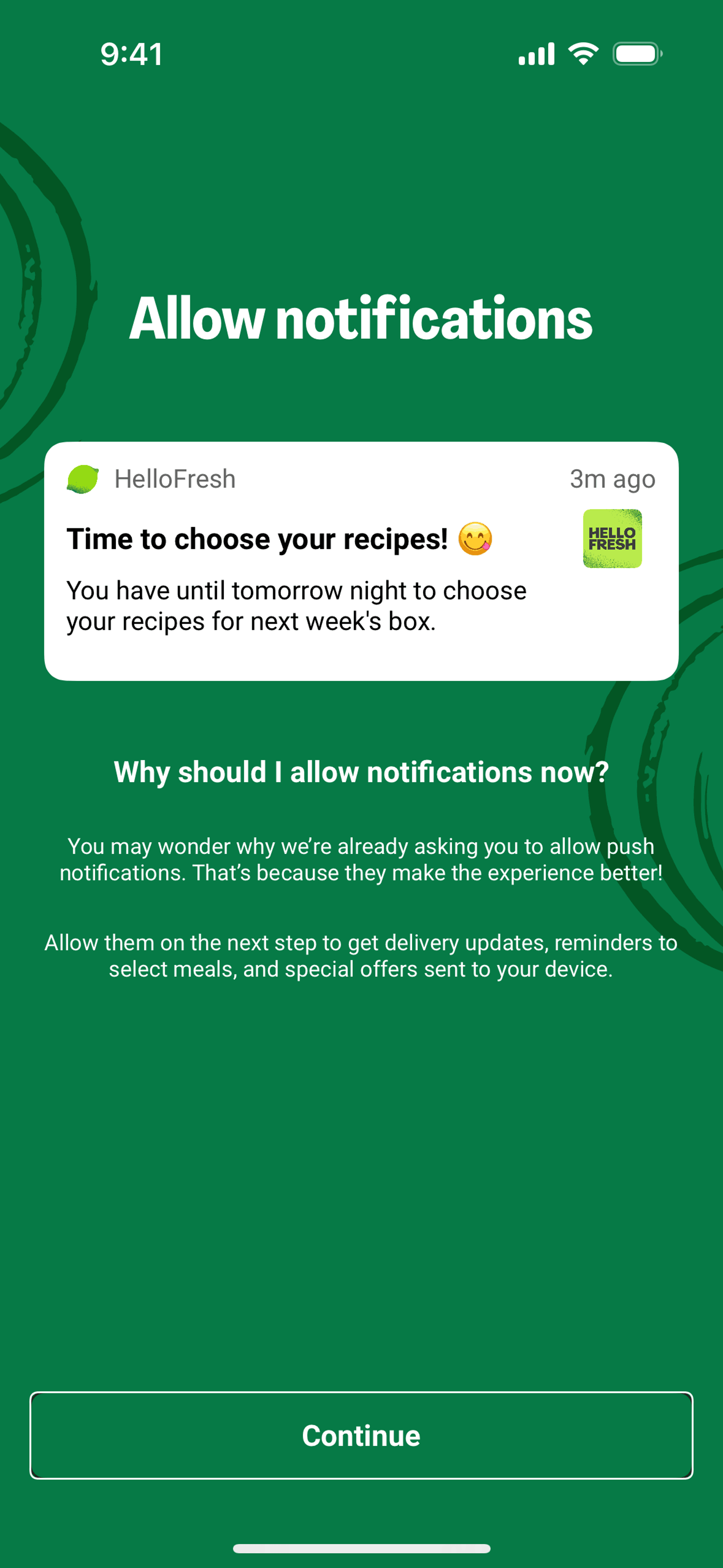 HelloFresh iOS Food & Drink interface screenshot 2
