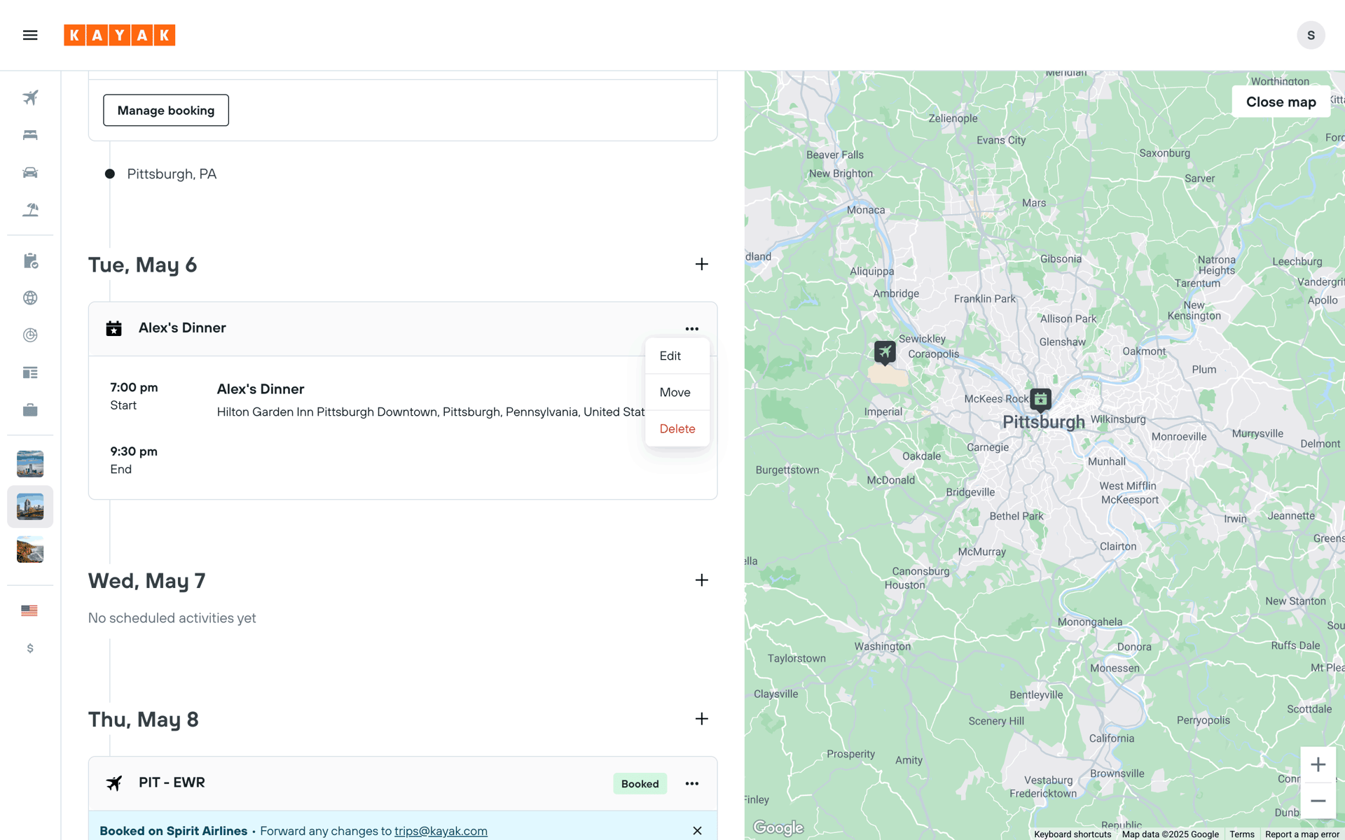 KAYAK Web Travel & Transportation interface screenshot 20