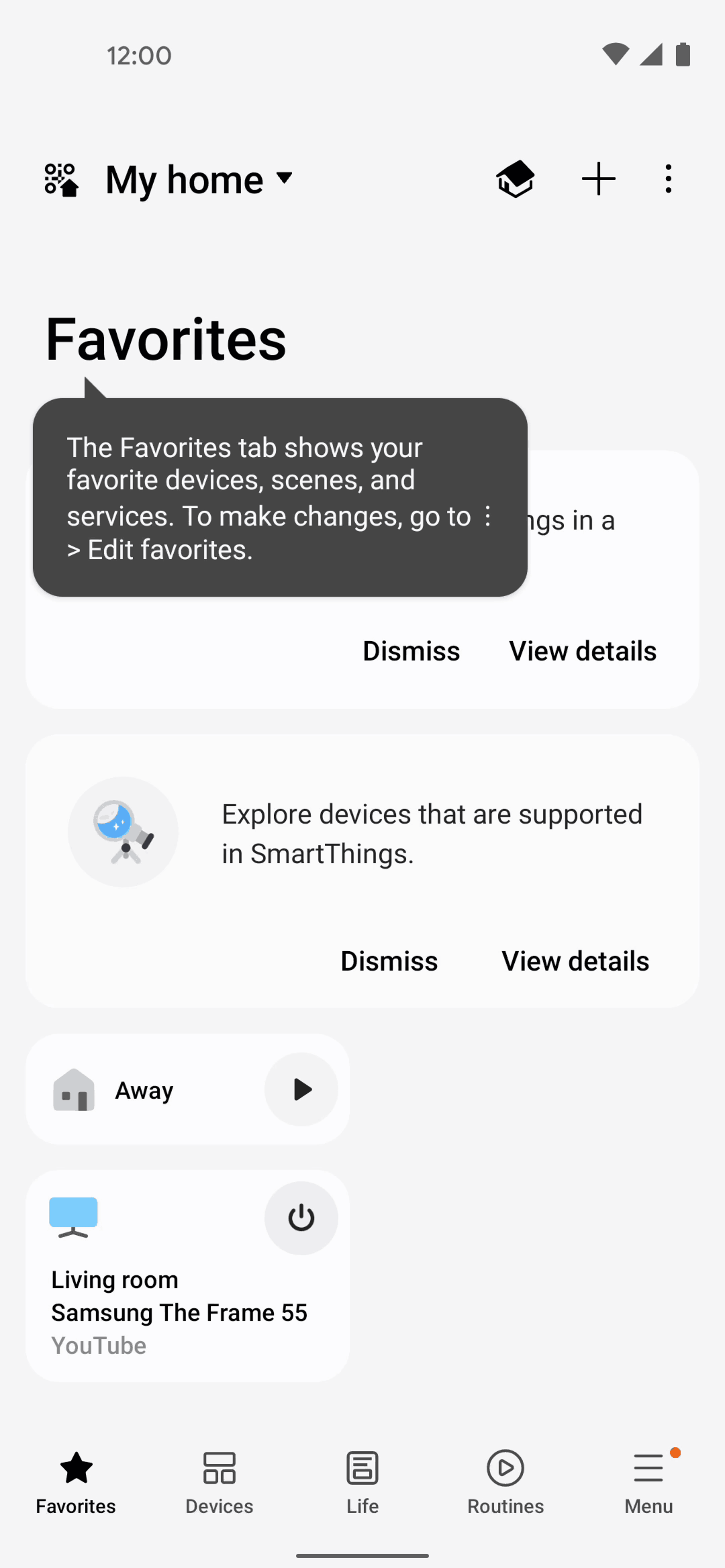 SmartThings Android Productivity interface screenshot 4