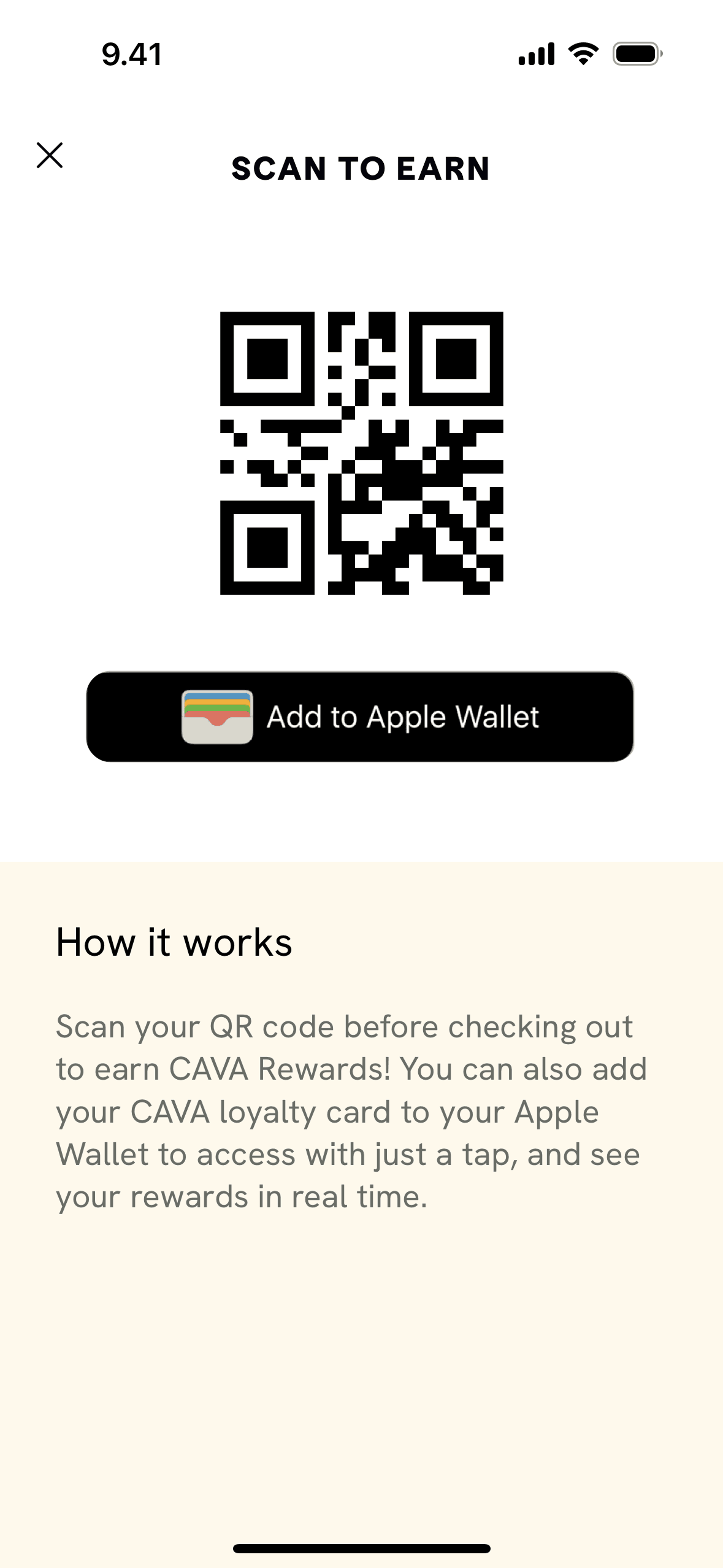 CAVA iOS Food & Drink interface screenshot 10