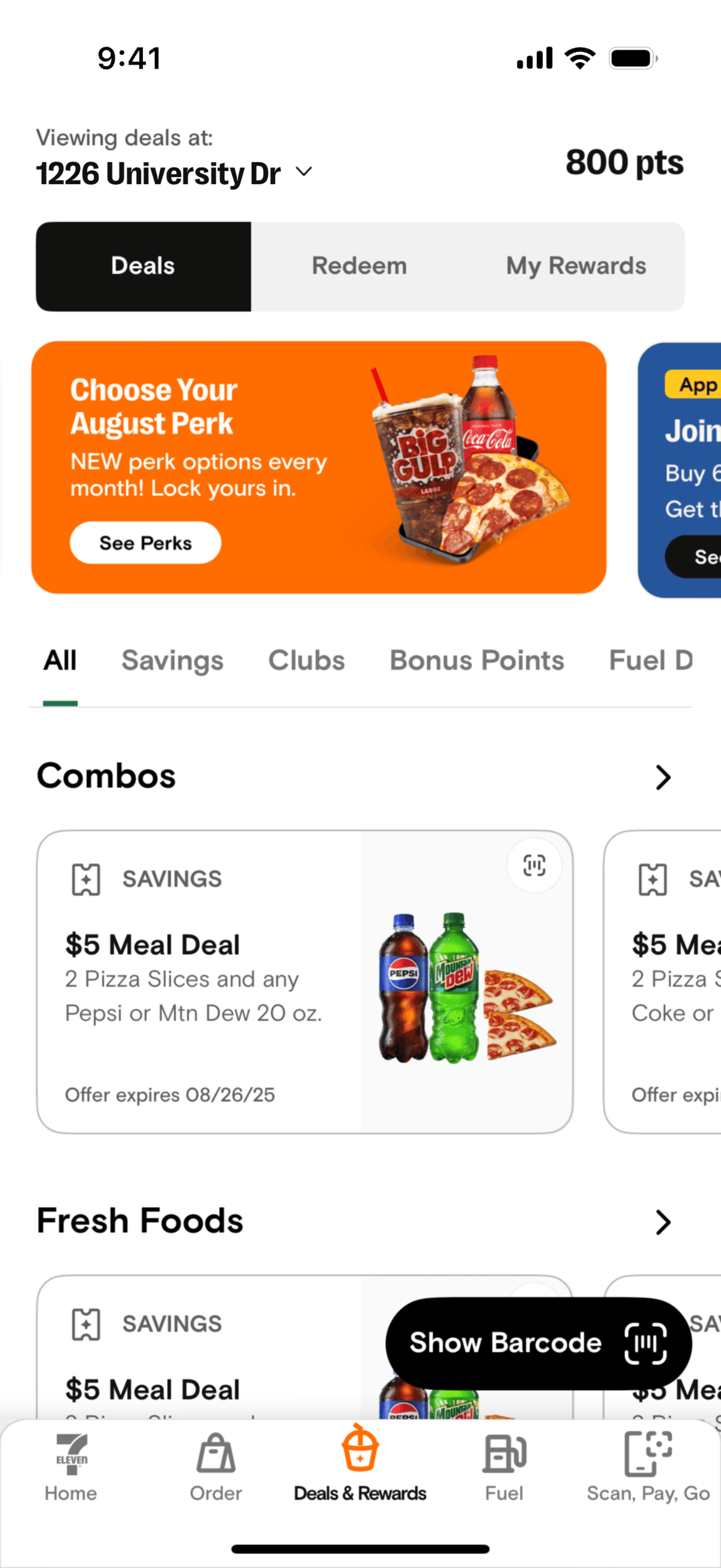 7-Eleven iOS Food & Drink interface screenshot 8