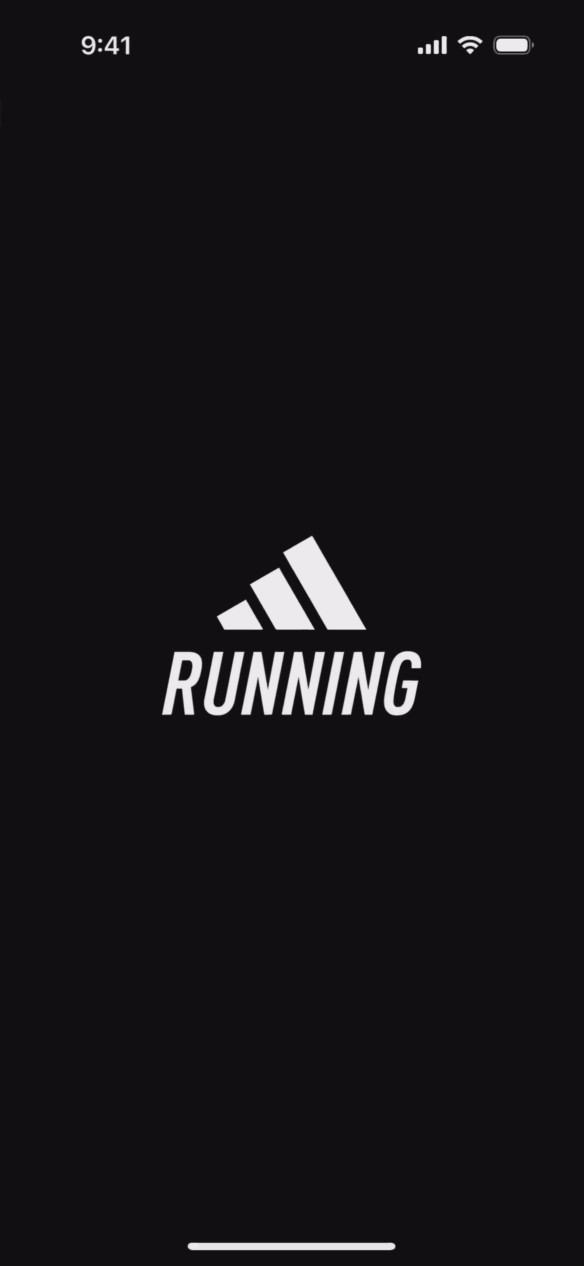 adidas Running iOS Health & Fitness interface screenshot 1