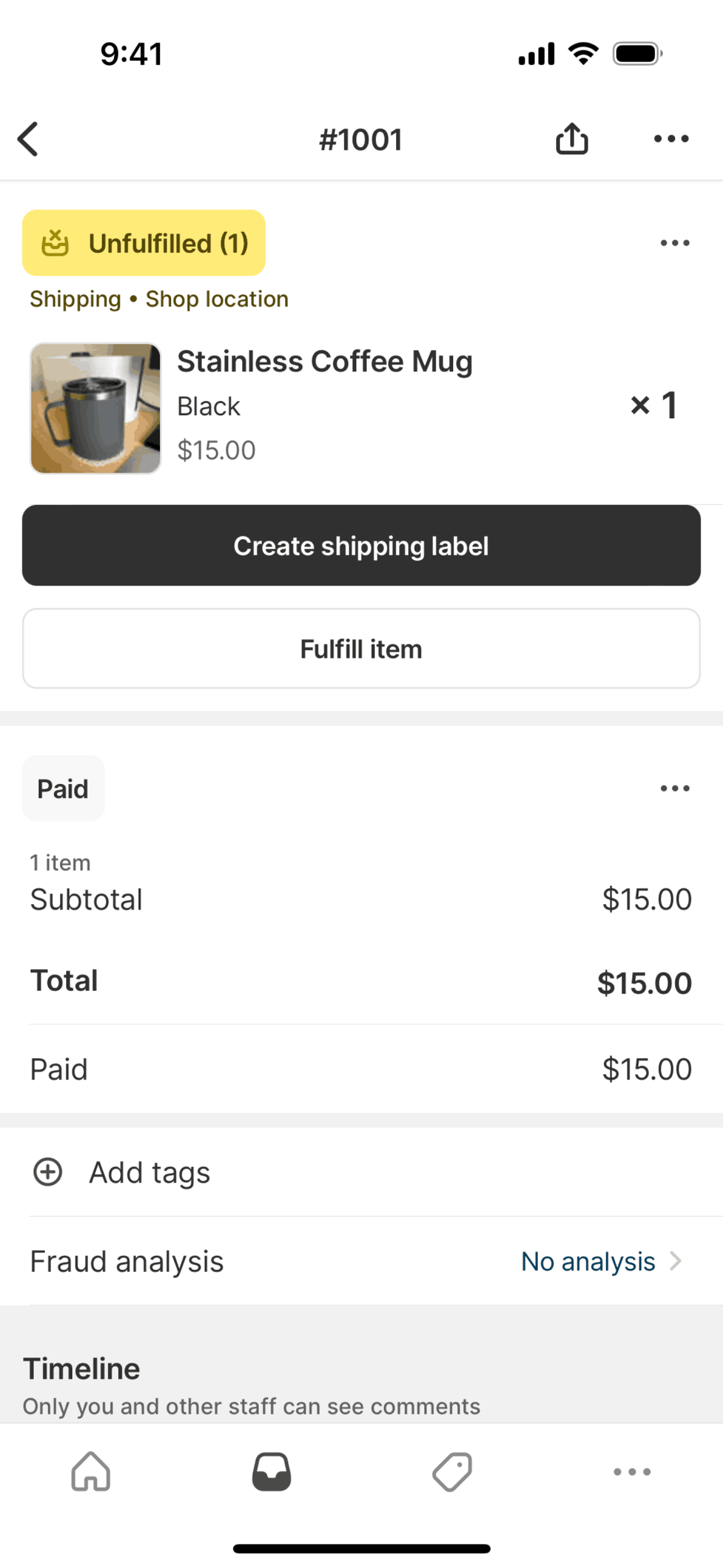 Shopify iOS Business interface screenshot 11