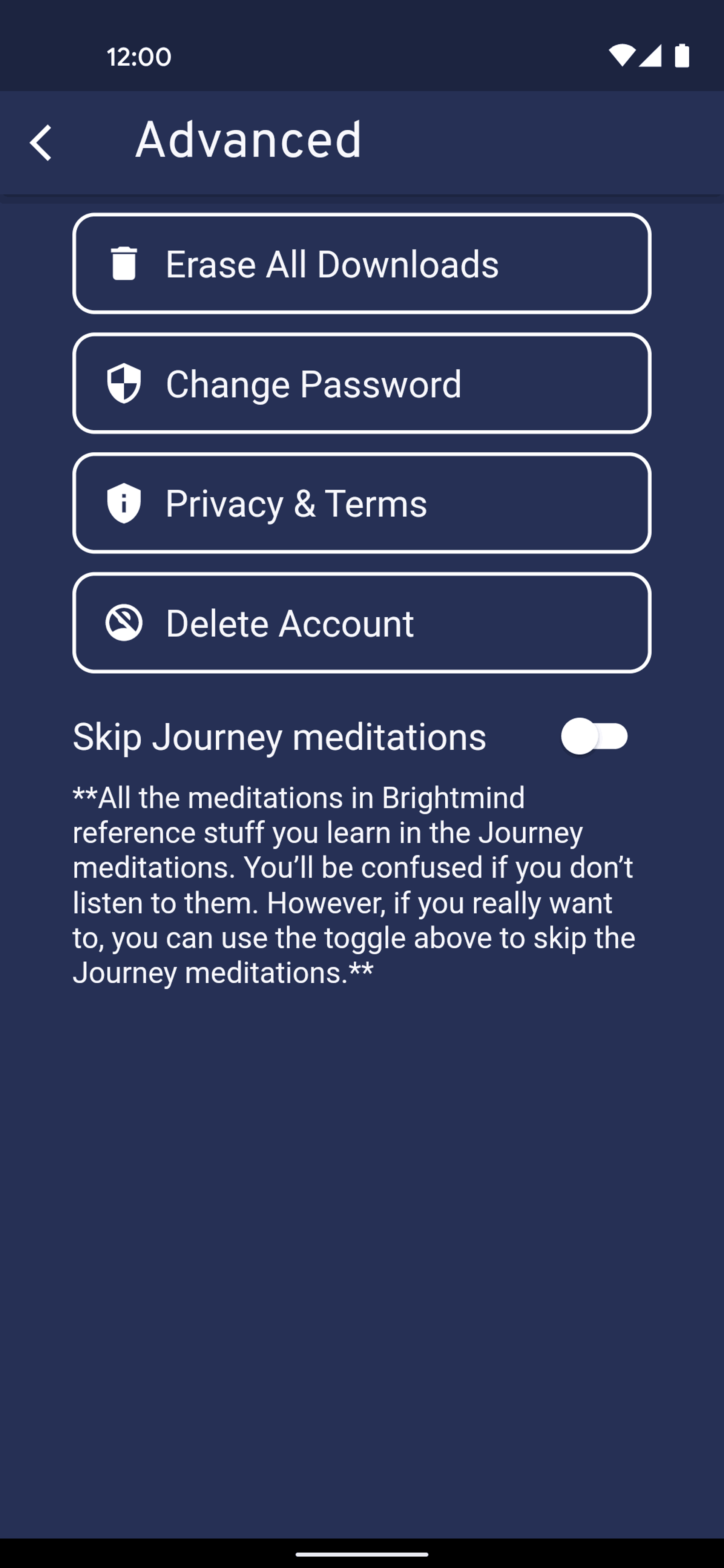 Brightmind Android Health & Fitness interface screenshot 22