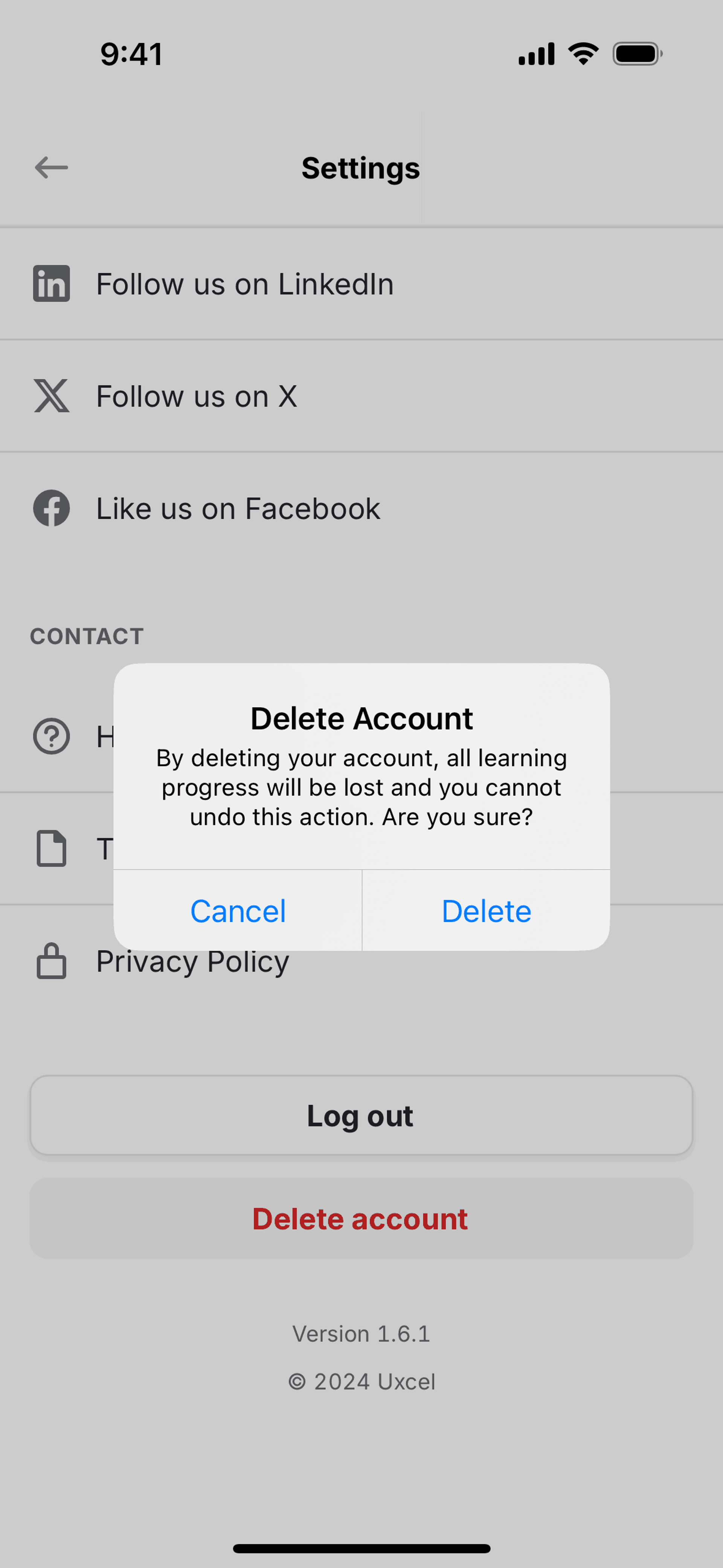 Uxcel Go iOS Education interface screenshot 6