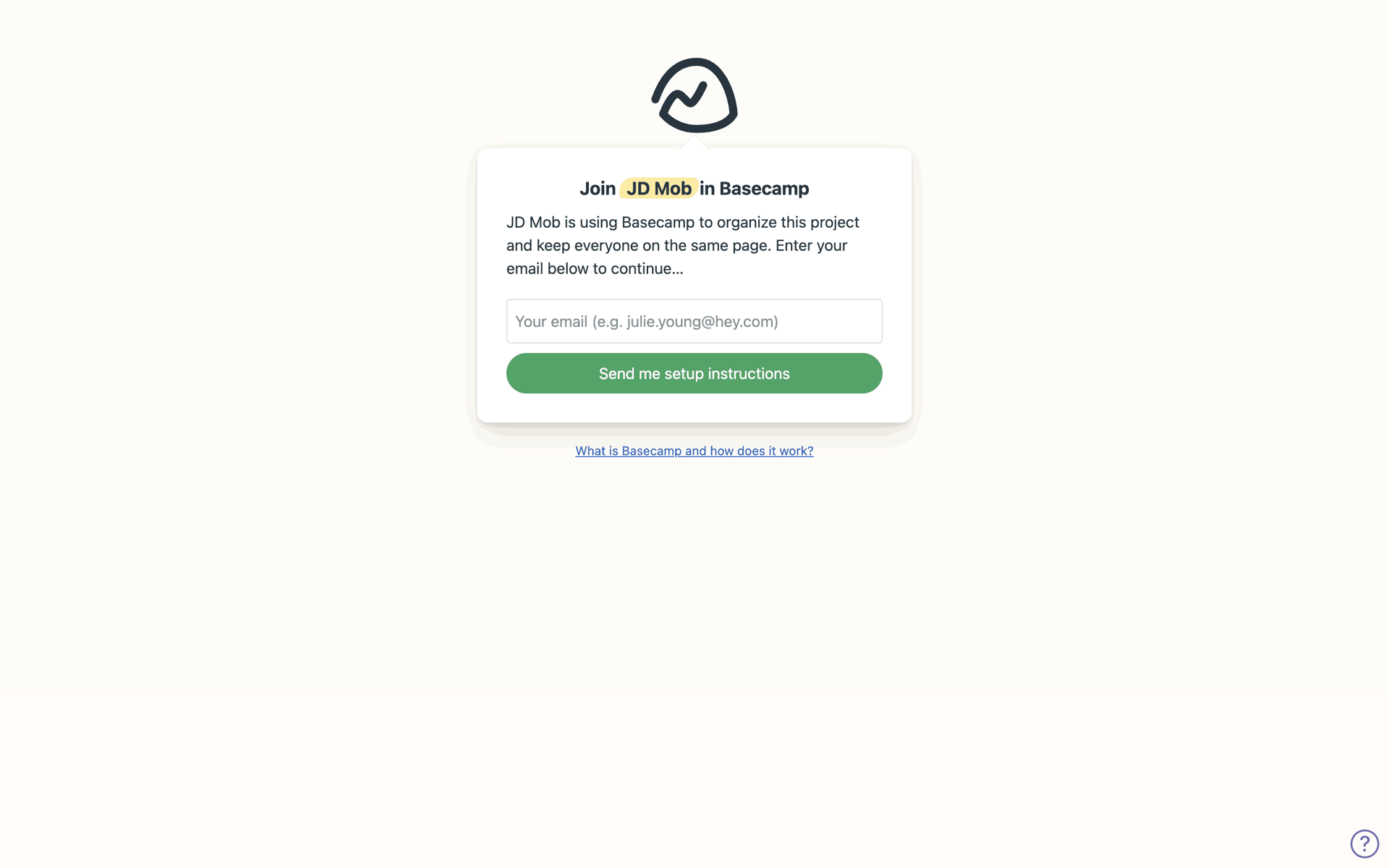 Basecamp Web Business interface screenshot 2