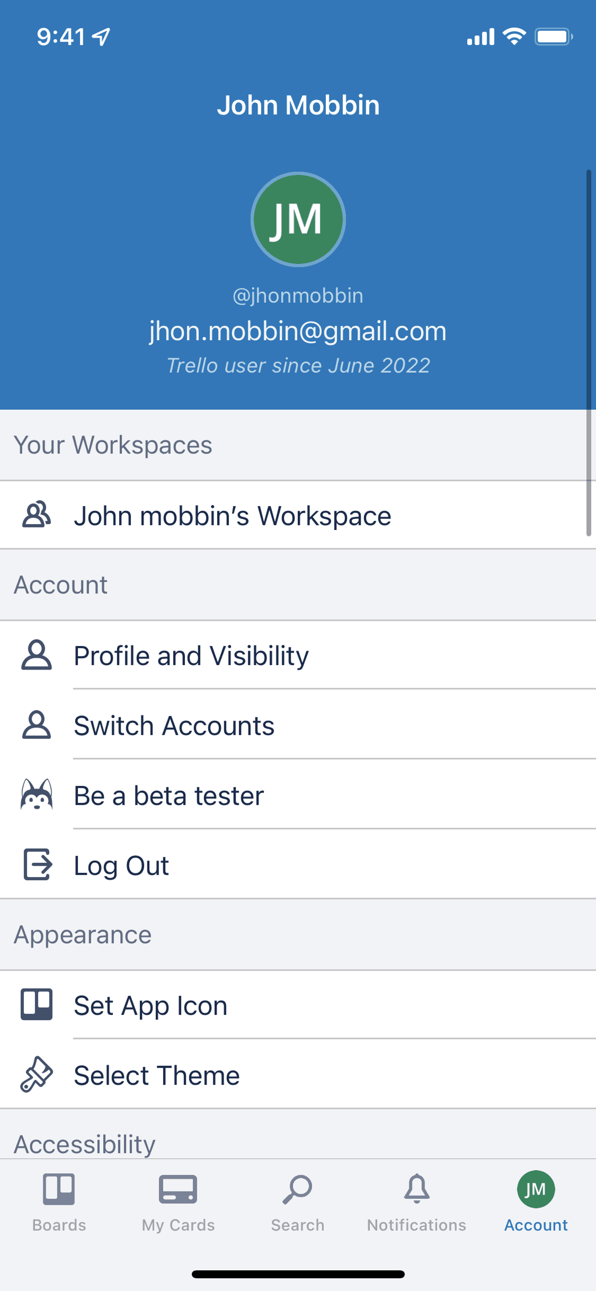 Trello iOS Business interface screenshot 5