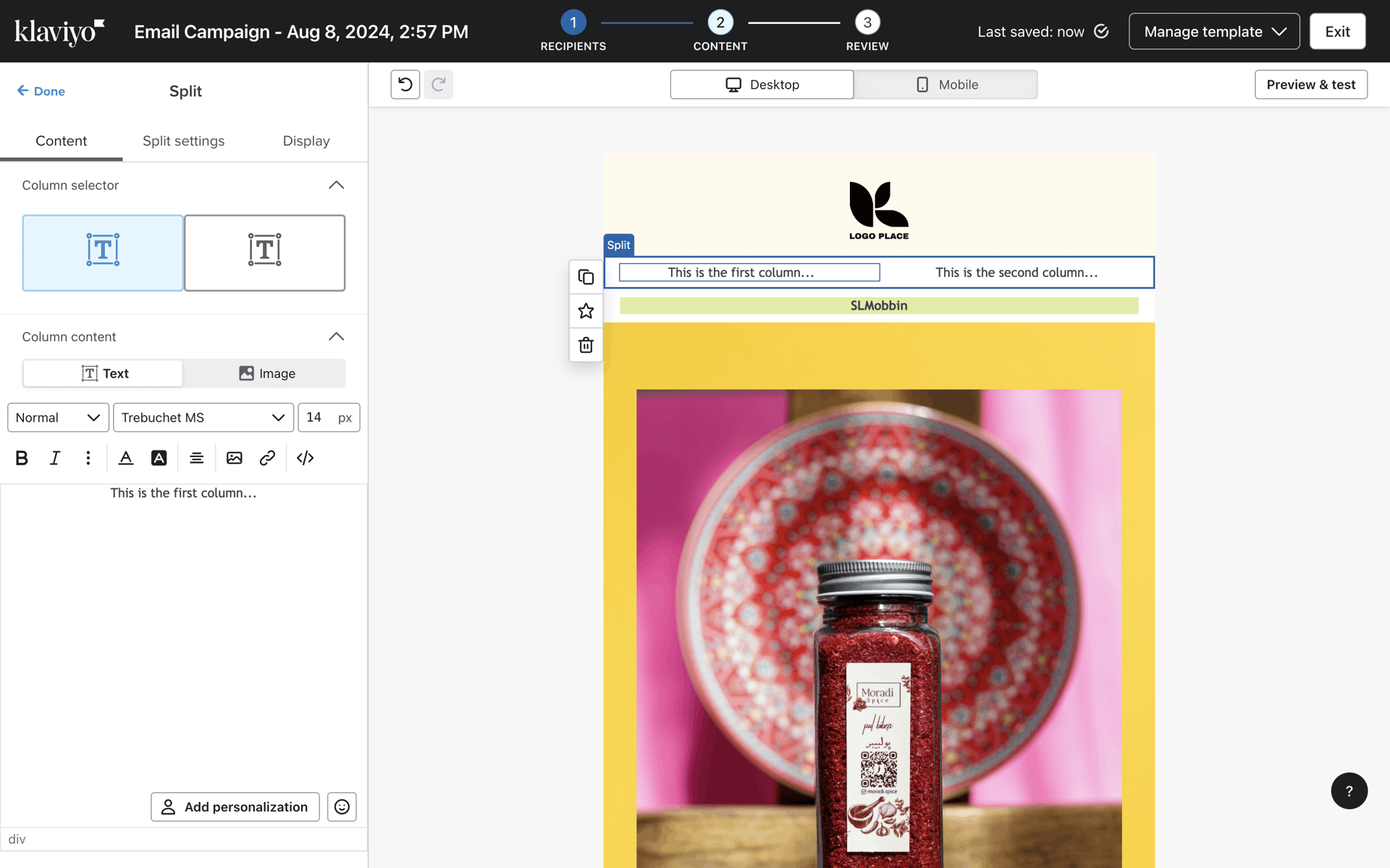 Klaviyo Web Business interface screenshot 15