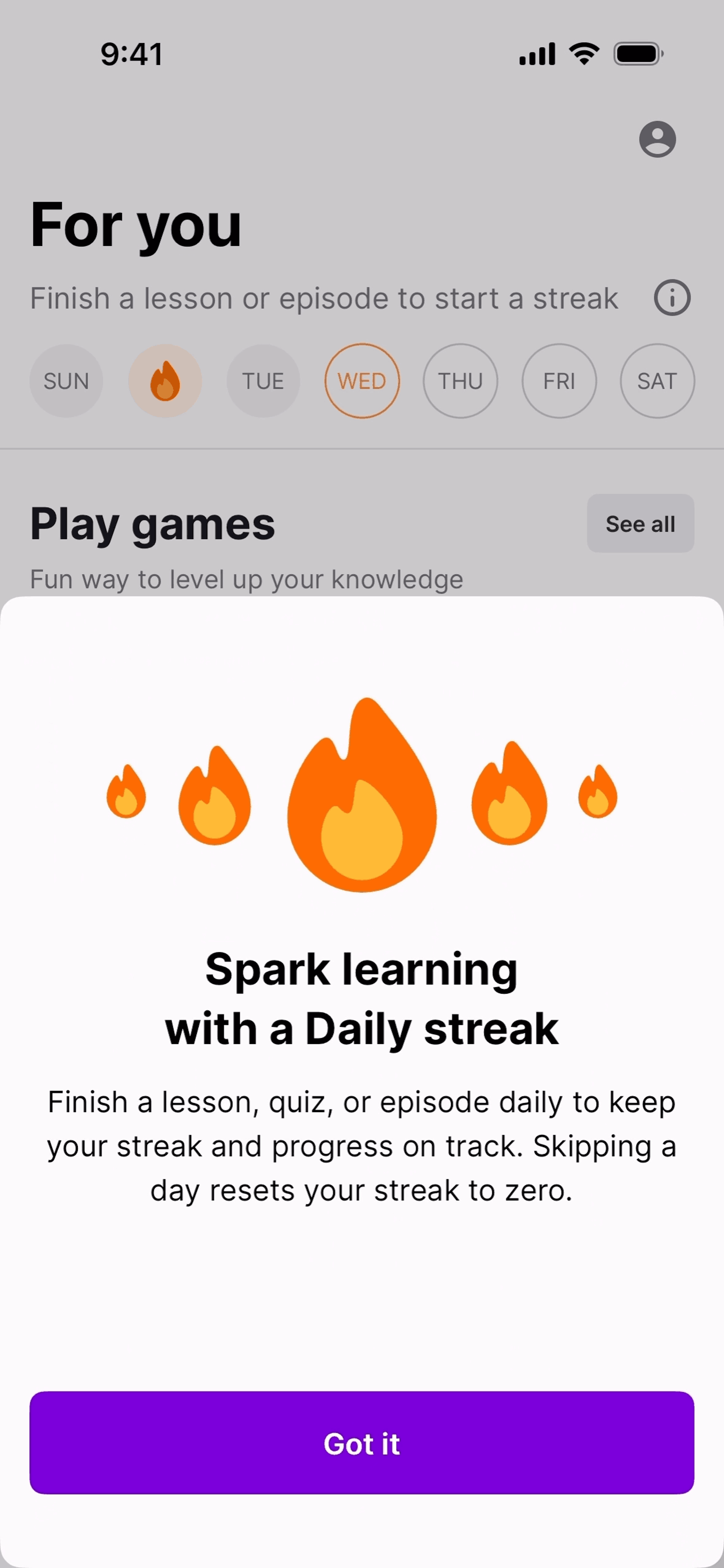 Nibble iOS quiz interface screenshot 10