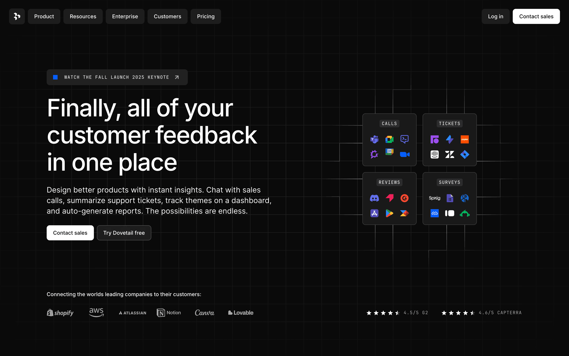 Dovetail Web Business interface screenshot 5