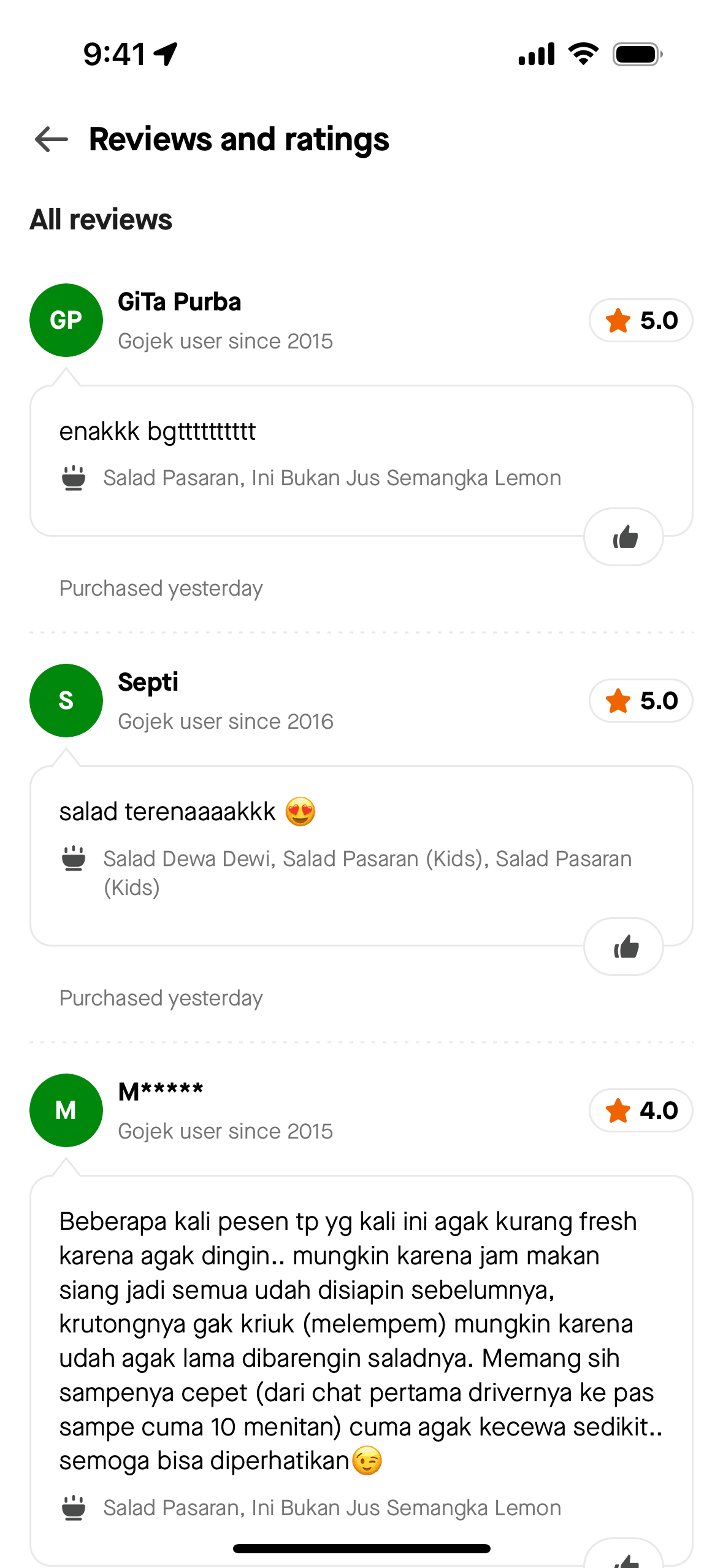 Food & Drink app screen 4